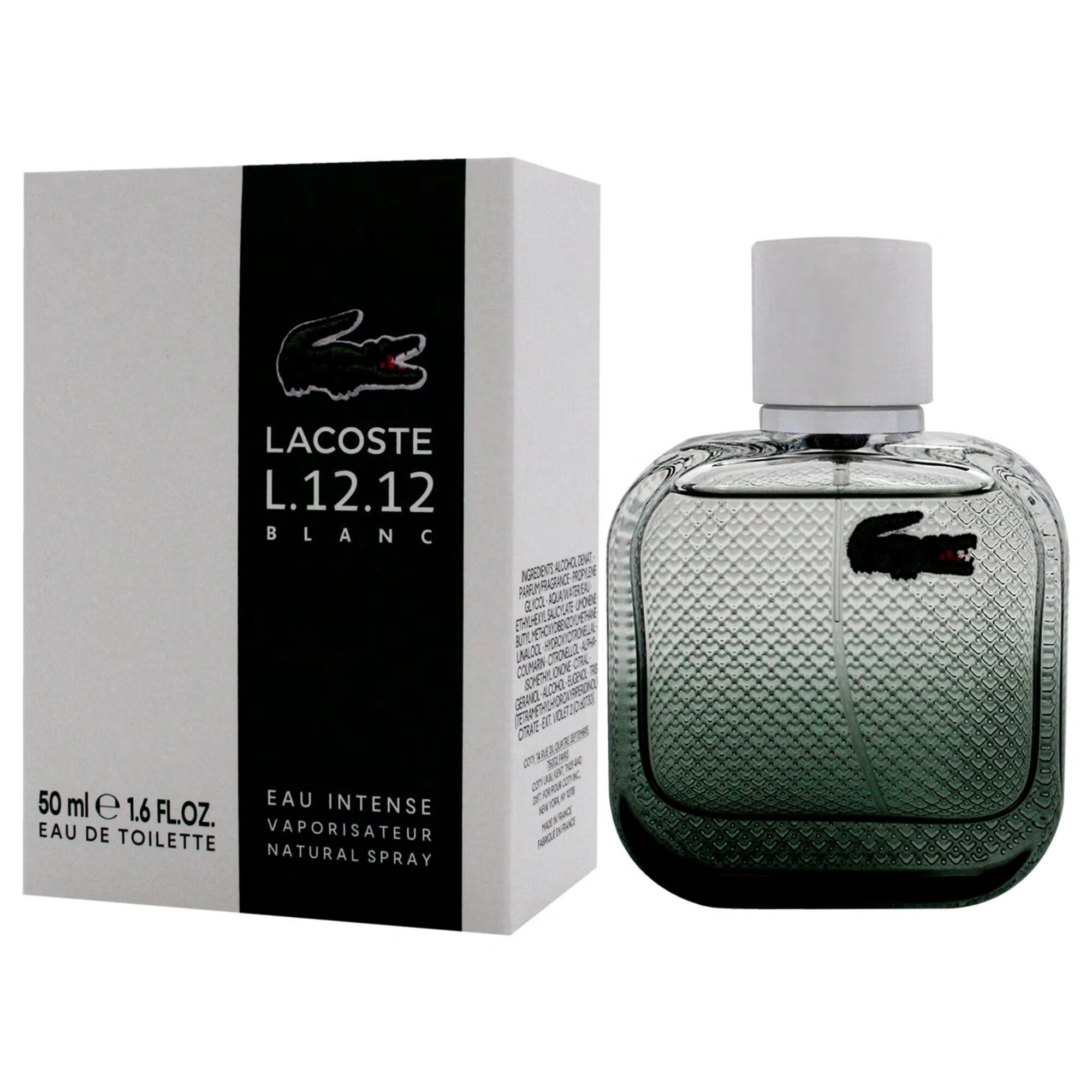 Lacoste Eau De L.12.12 Blanc Eau Intense by Lacoste for Men - 1.6 oz EDT Spray