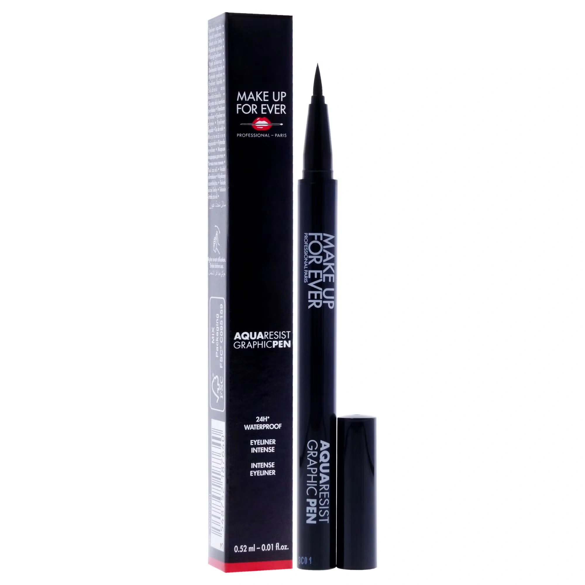 Aqua Resist Graphic Pen 24H Waterproof - 1 Black by Make Up For Ever for Women - 0.01 oz Eyeliner