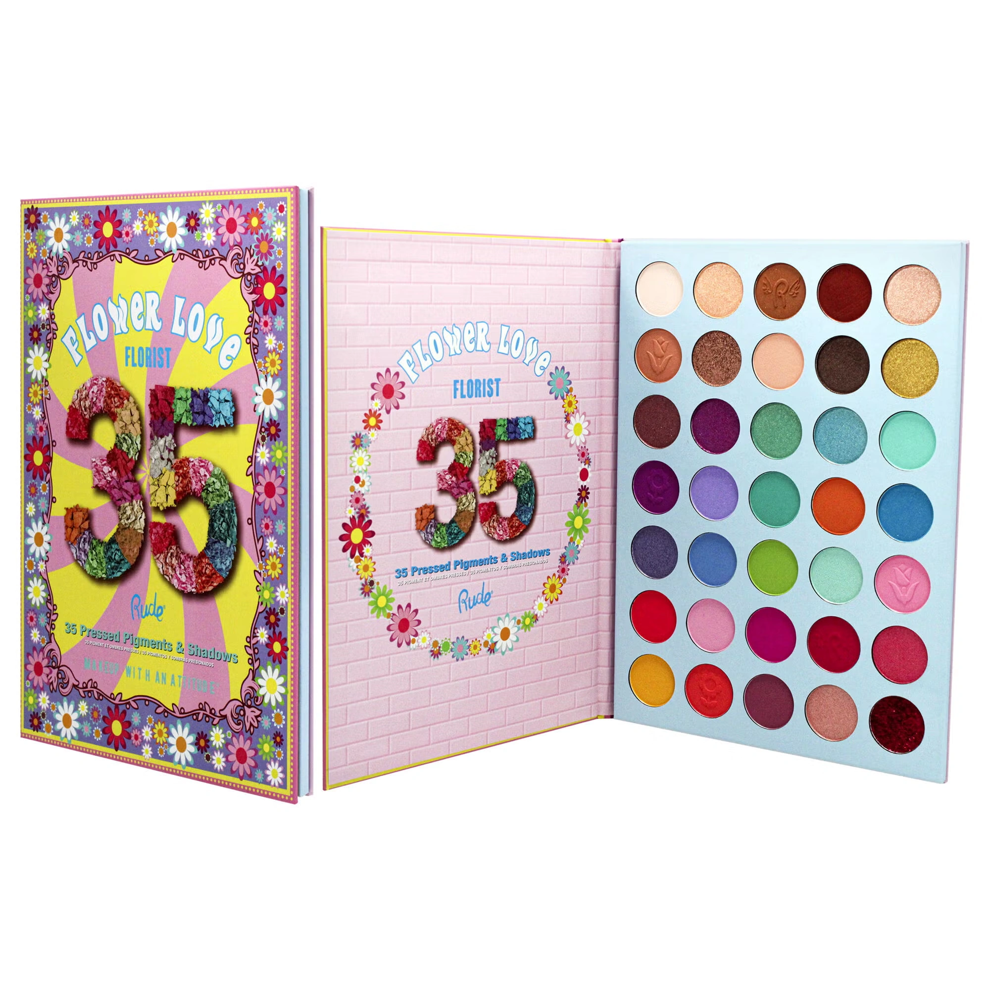 Flower Love 35 Eyeshadows Palette - Florist by Rude Cosmetics for Women - 1.34 oz Eye Shadow