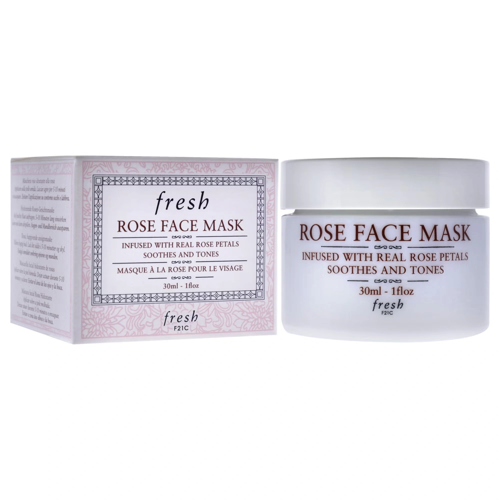 Rose Face Mask by Fresh for Women - 1 oz Mask
