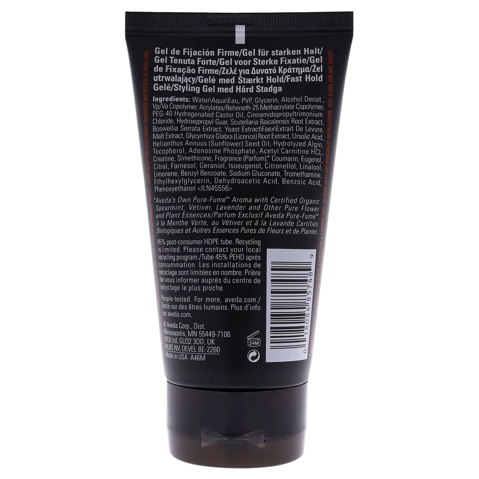 Men Pure-Formance Firm Hold Gel by Aveda for Men - 5 oz Gel