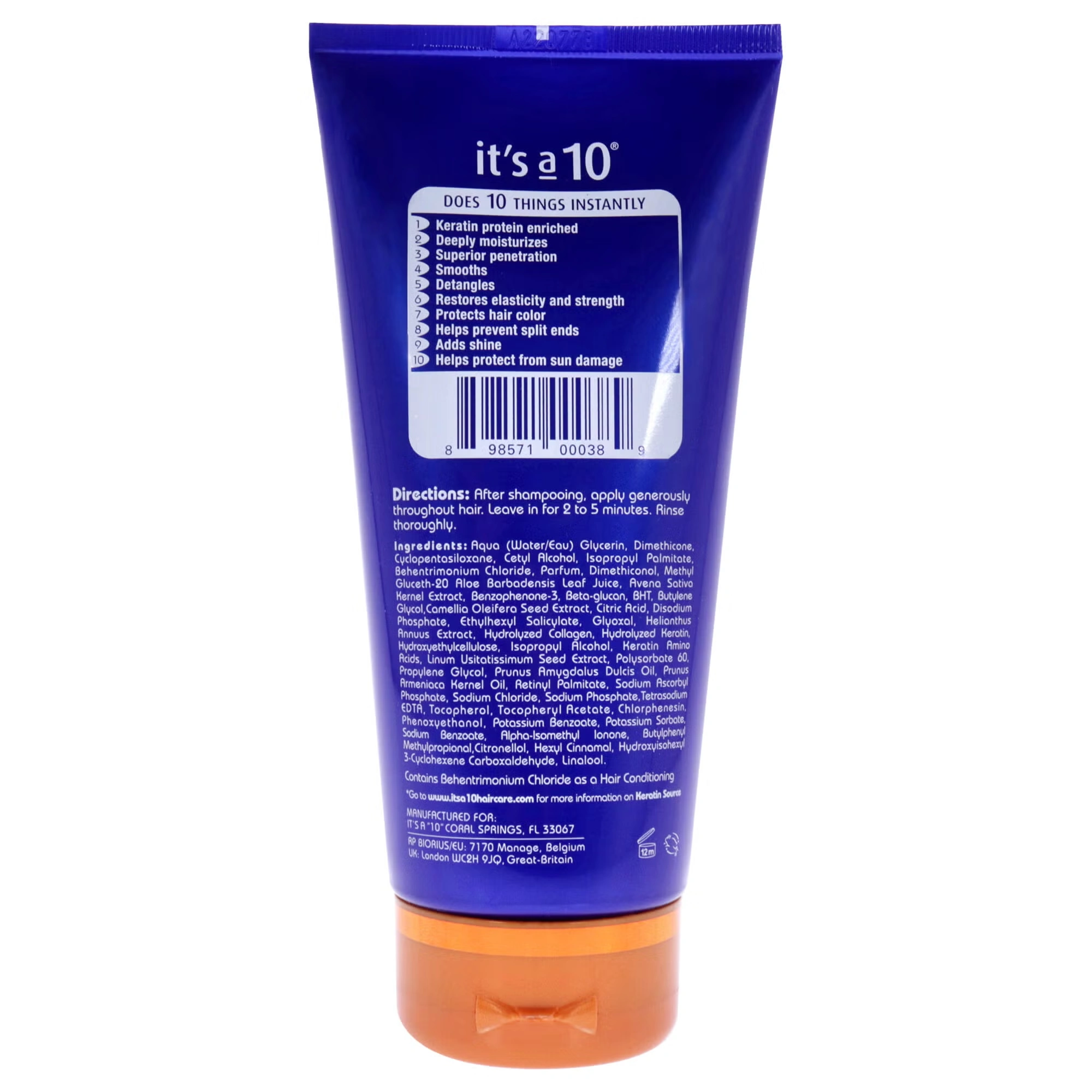 Miracle Deep Conditioner Plus Keratin by Its A 10 for Unisex - 5 oz Conditioner