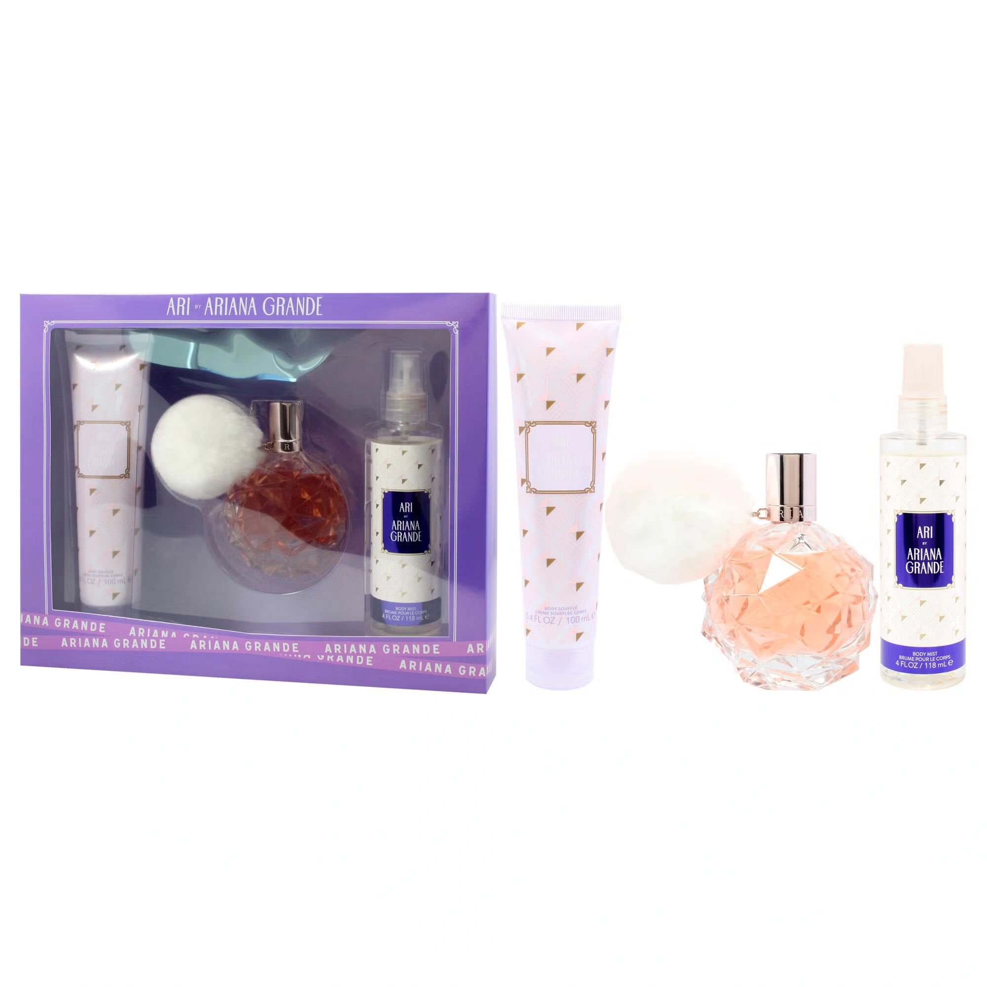 Ari by Ariana Grande for Women - 3 Pc Gift Set 3.4oz EDP Spray, 3.4oz Body Souffle, 4oz Body Mist 4 Ari by Ariana Grande for Women - 3 Pc Gift Set 3.4oz EDP Spray, 3.4oz Body Souffle, 4oz Body Mist