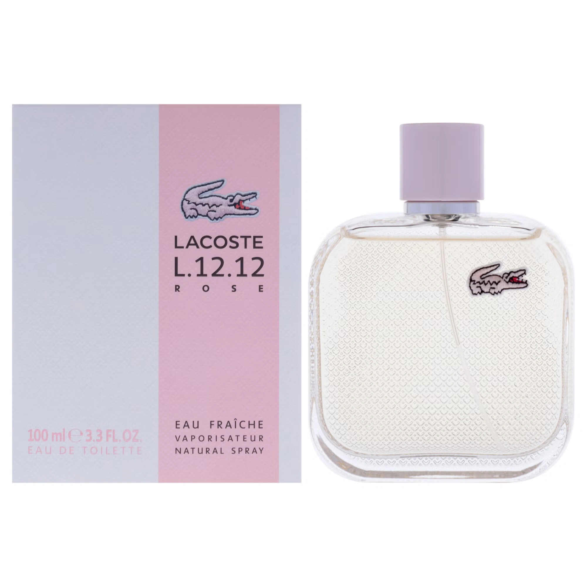 Lacoste Eau De L.12.12 Rose Eau Fraiche by Lacoste for Women - 3.3 oz EDT Spray
