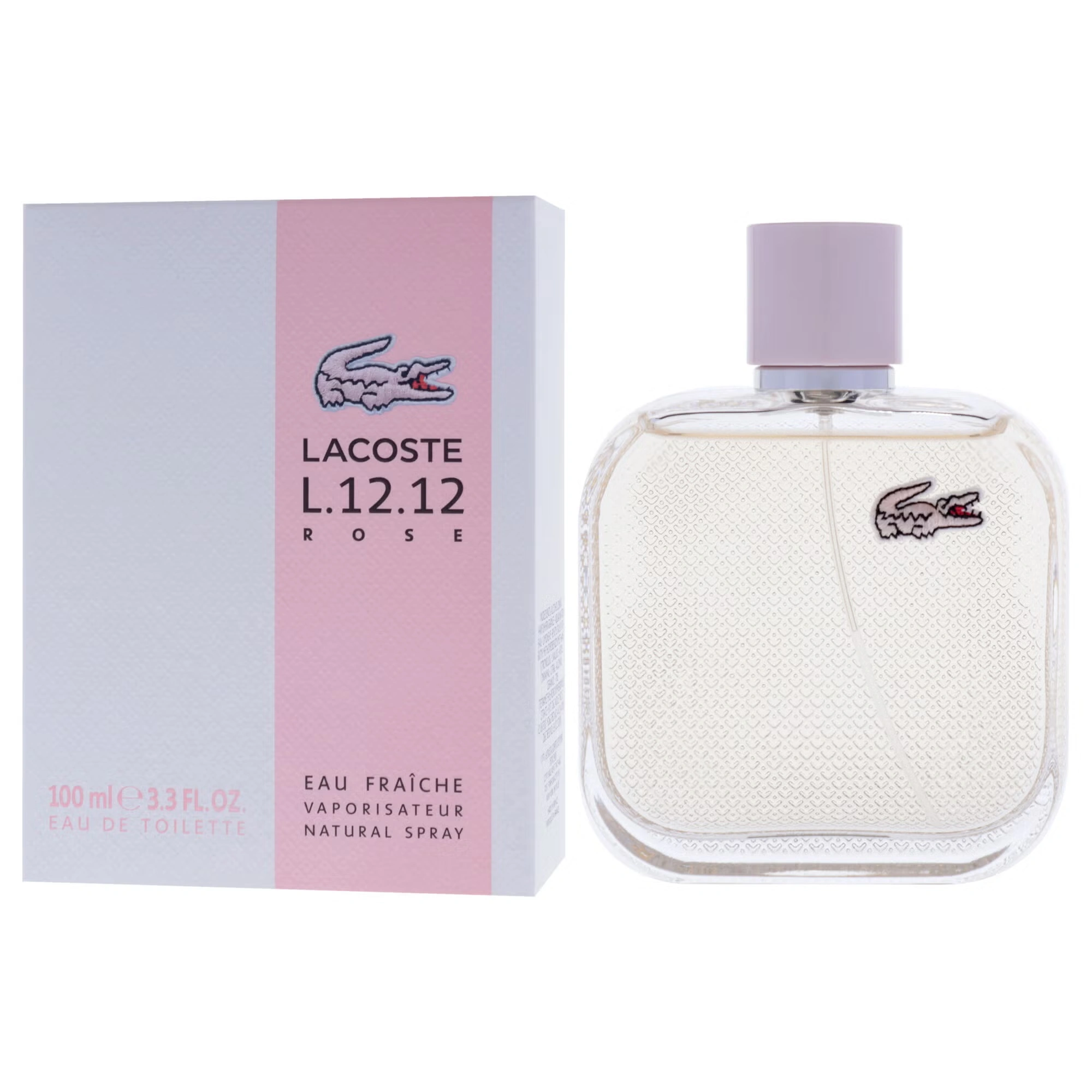 Lacoste Eau De L.12.12 Rose Eau Fraiche by Lacoste for Women - 3.3 oz EDT Spray