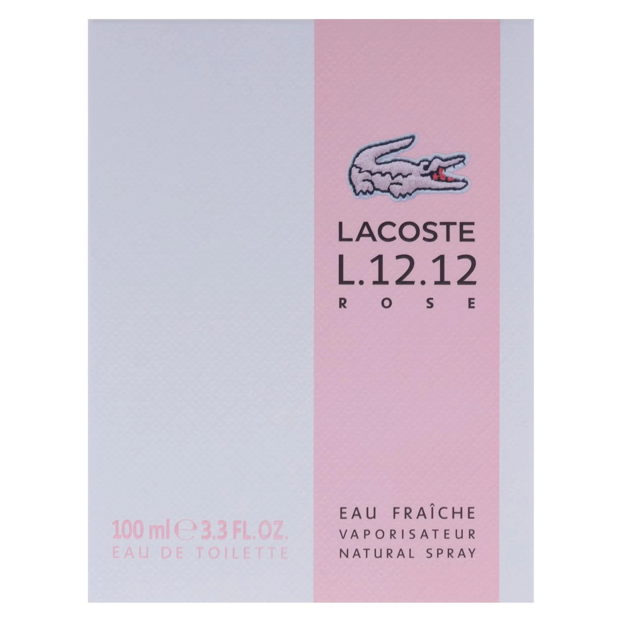 Lacoste Eau De L.12.12 Rose Eau Fraiche by Lacoste for Women - 3.3 oz EDT Spray