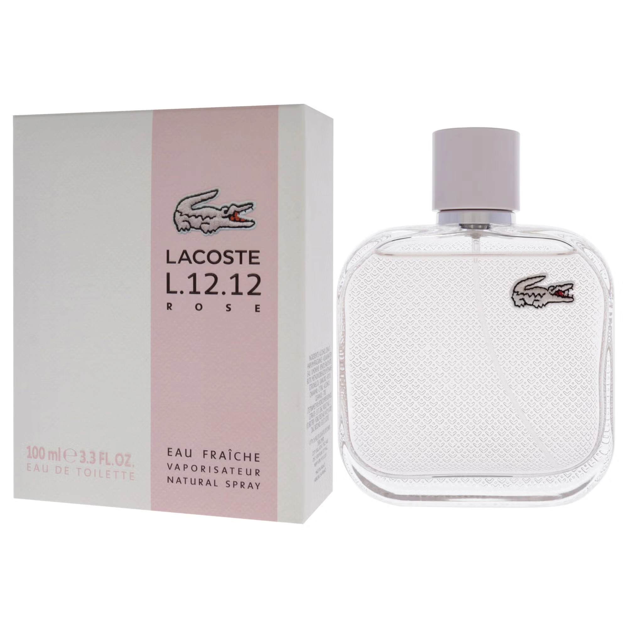Lacoste Eau De L.12.12 Rose Eau Fraiche by Lacoste for Women - 3.3 oz EDT Spray