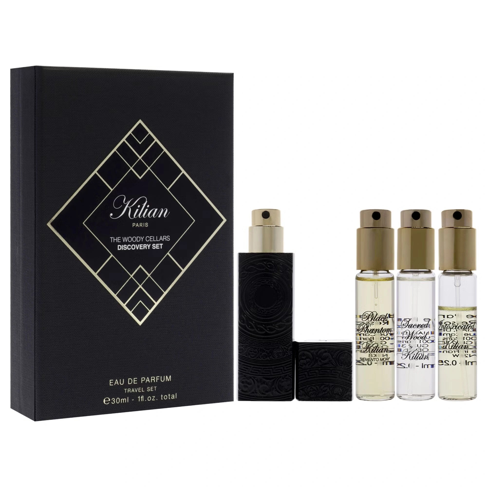 The Woody Cellars Discovery Set by Kilian for Unisex - 5 Pc Mini Gift Set