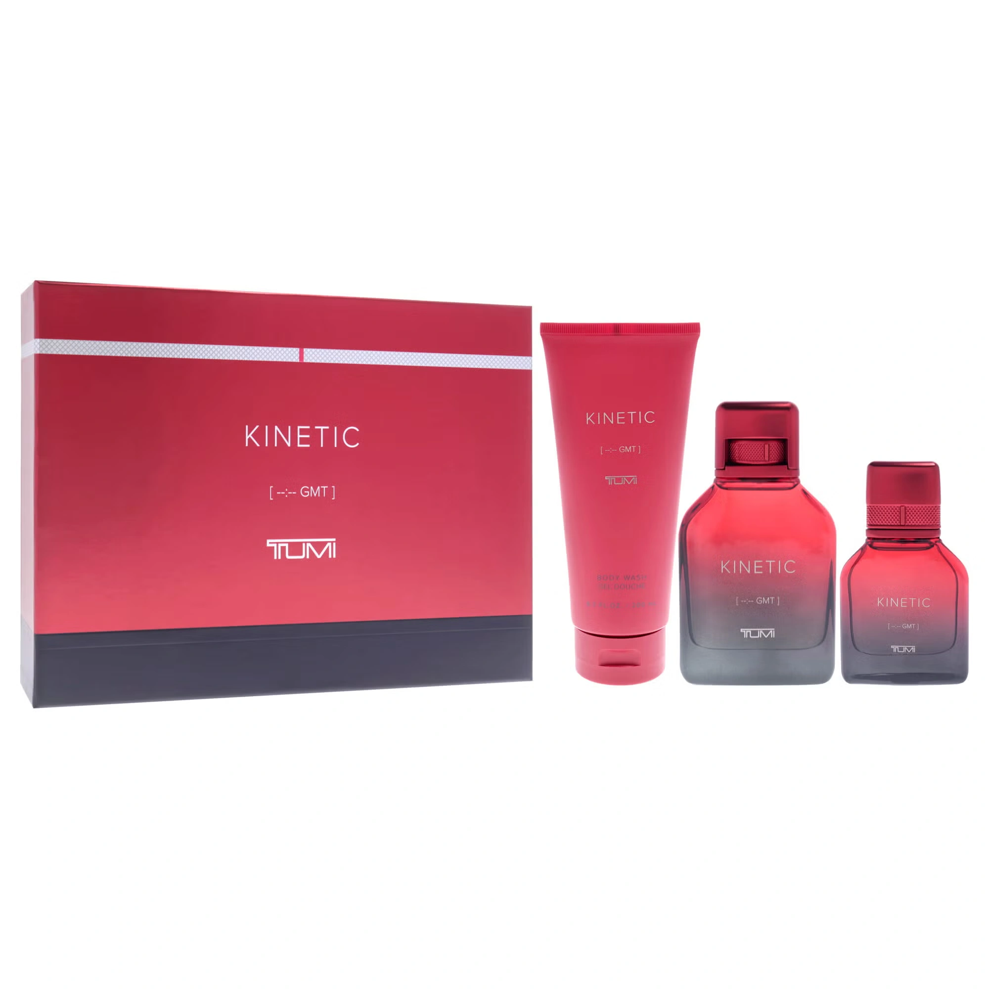 Kinetic by Tumi for Men - 3 Pc Gift Set 3.4oz EDP Spray, 1oz EDP Spray, 6.7oz Body Wash