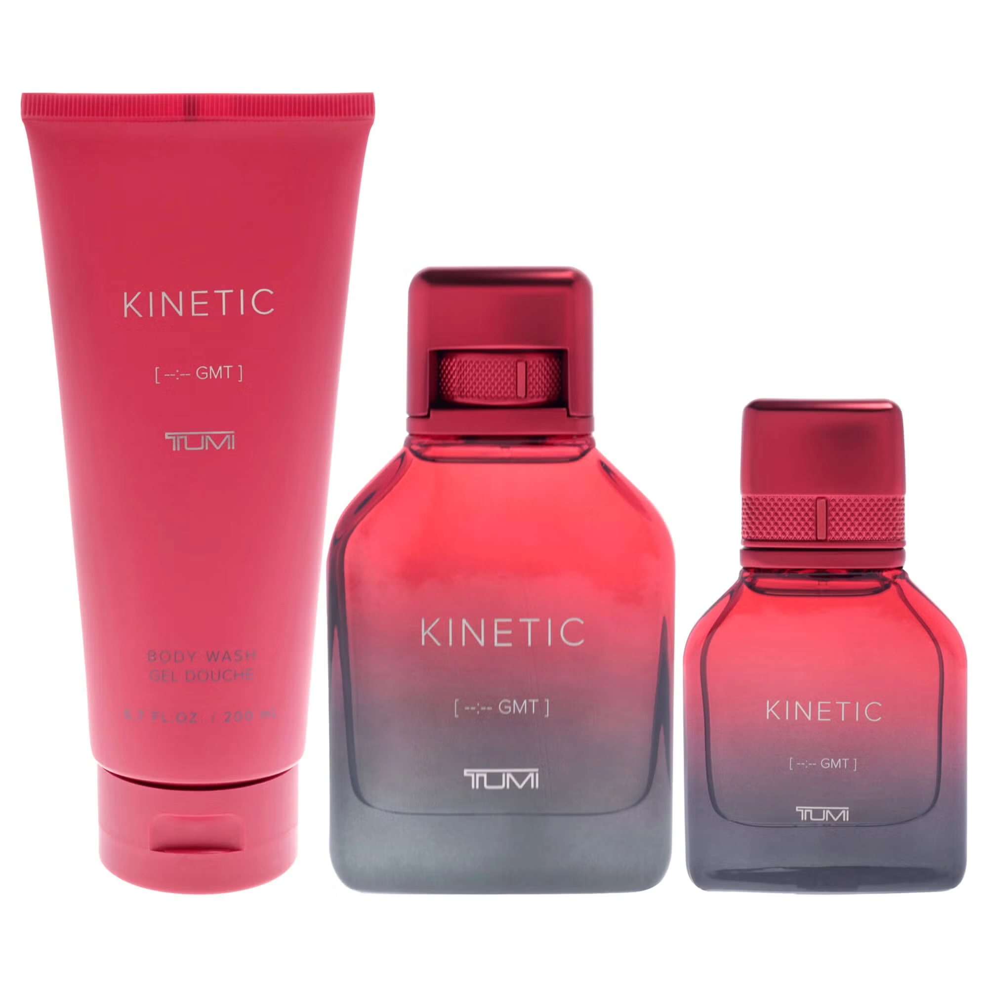 Kinetic by Tumi for Men - 3 Pc Gift Set 3.4oz EDP Spray, 1oz EDP Spray, 6.7oz Body Wash