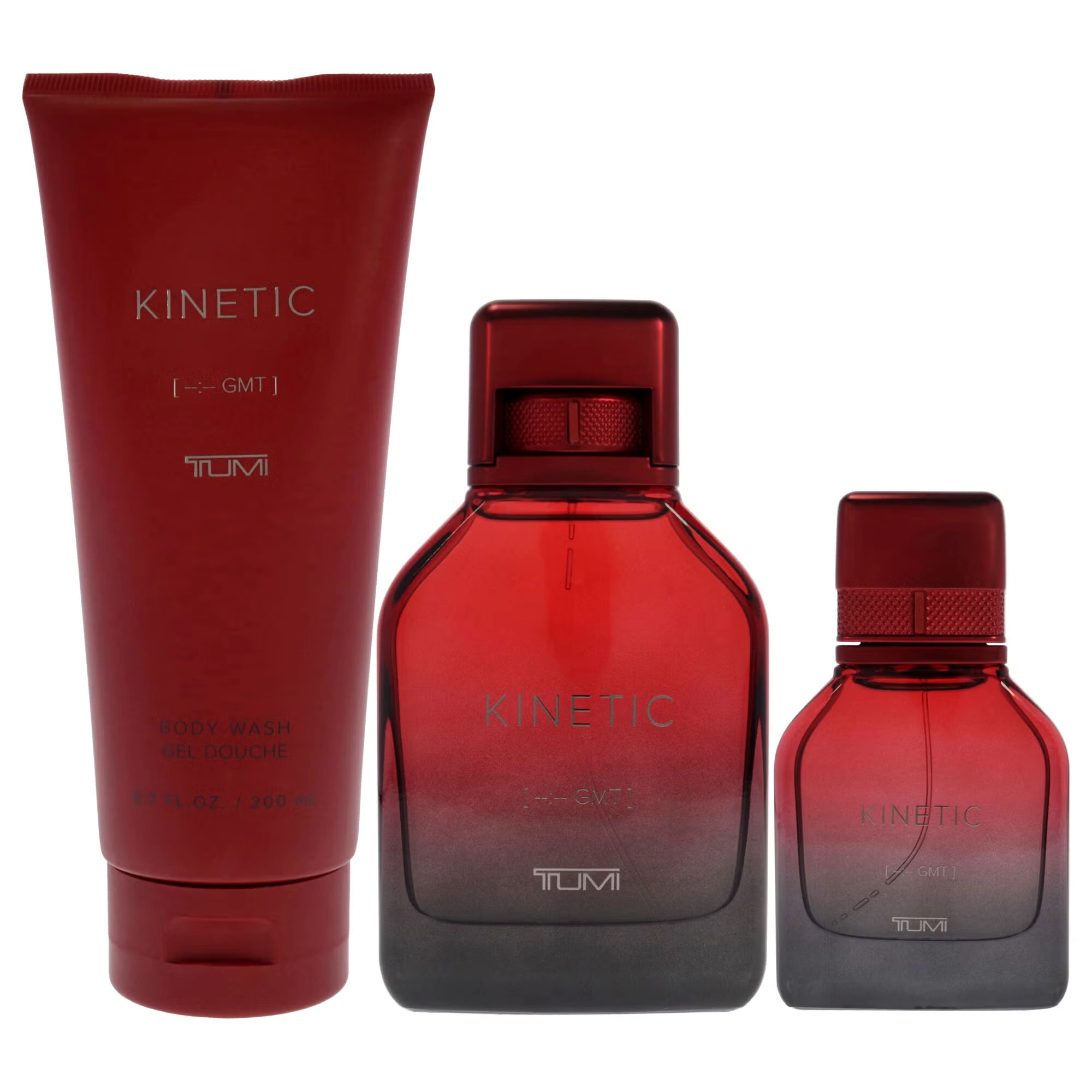 Kinetic by Tumi for Men - 3 Pc Gift Set 3.4oz EDP Spray, 1oz EDP Spray, 6.7oz Body Wash