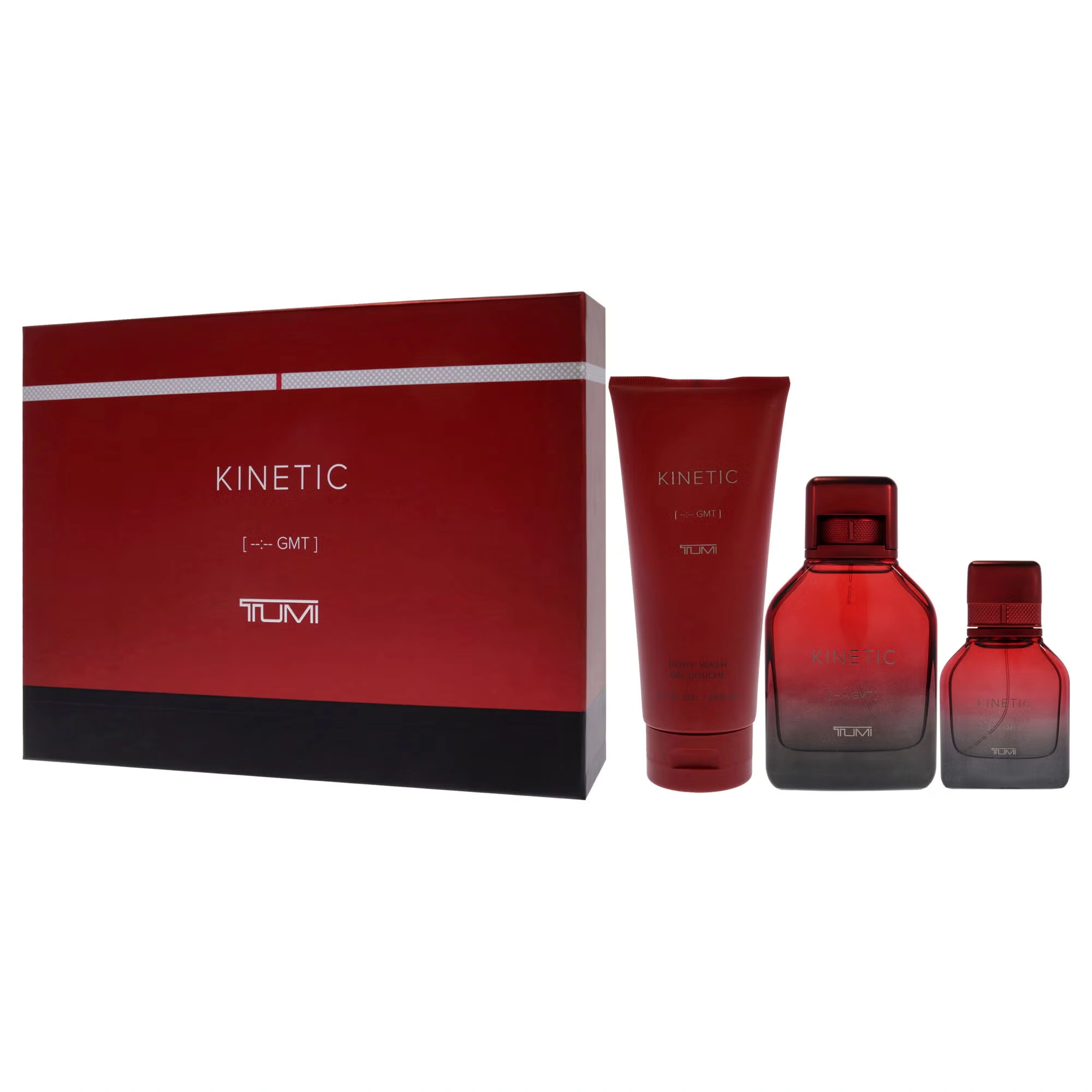 Kinetic by Tumi for Men - 3 Pc Gift Set 3.4oz EDP Spray, 1oz EDP Spray, 6.7oz Body Wash