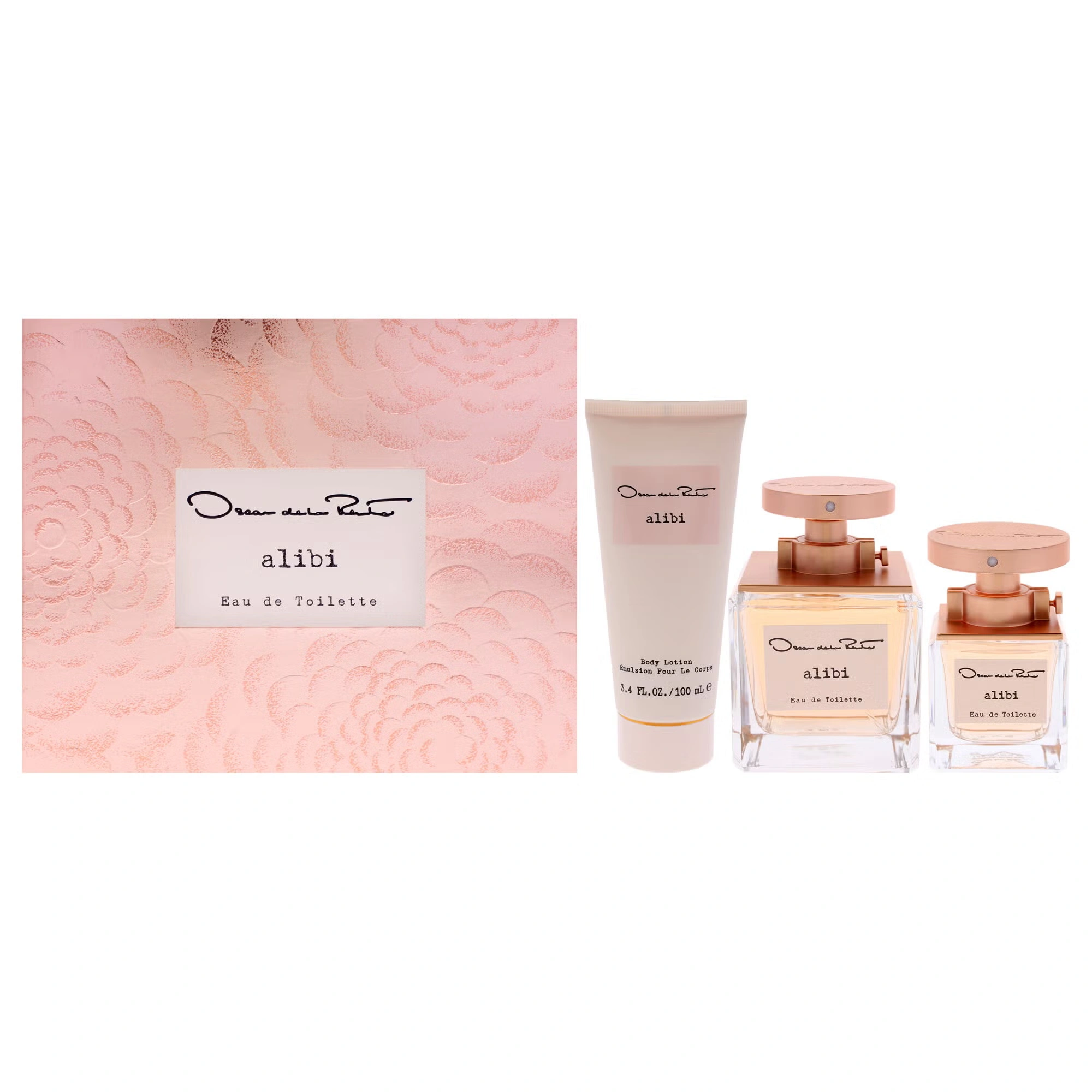Alibi by Oscar De La Renta for Women - 3 Pc Gift Set 3.4oz EDT Spray, 1oz EDT Spray 3.4oz Body Lotion