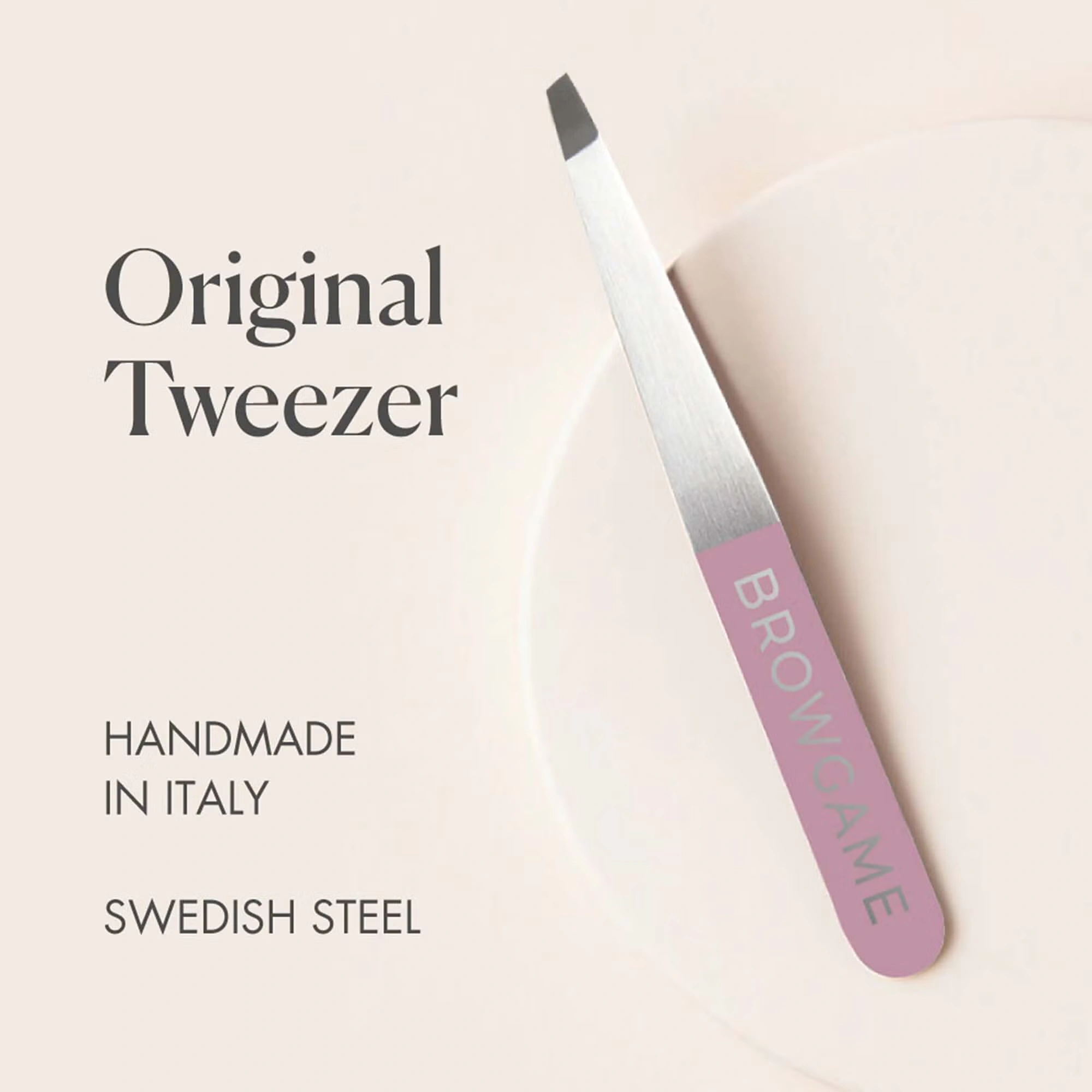 Original Slanted Tweezer - Pink by Browgame for Unisex - 1 Pc Tweezer