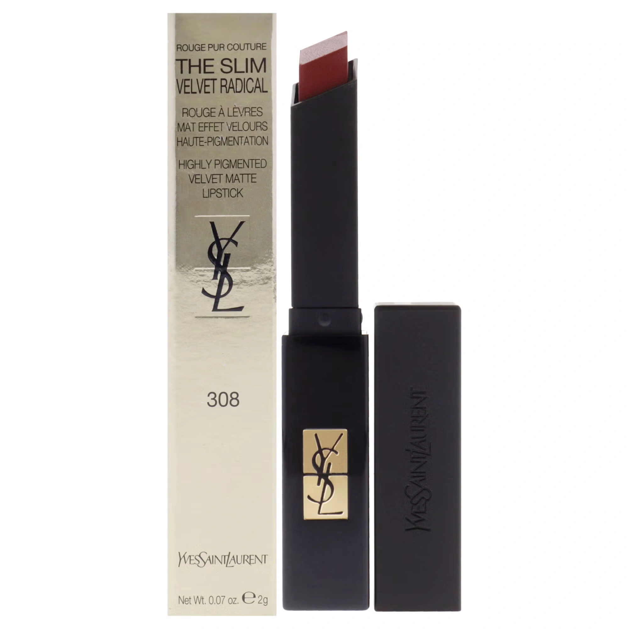 The Slim Velvet Radical Matte Lipstick - 308 Radical Chili by Yves Saint Laurent for Women - 0.07 oz Lipstick
