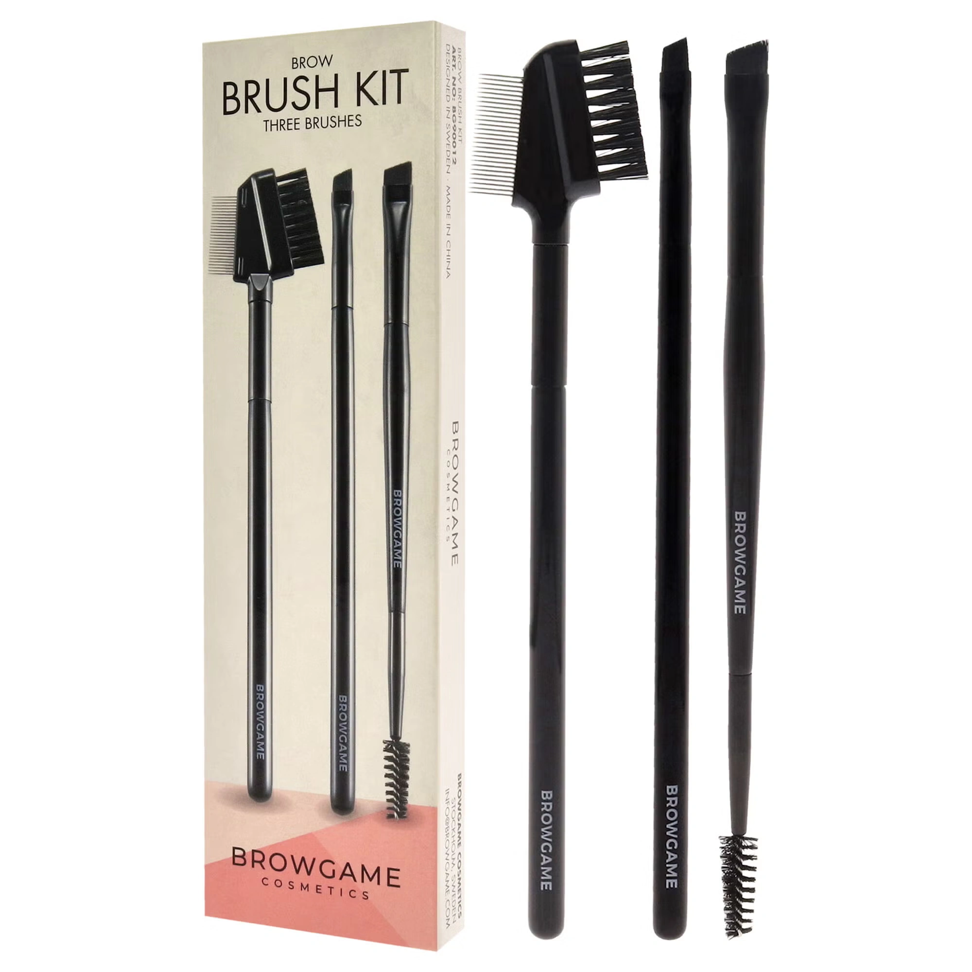 Brow Brush Kit by Browgame for Women - 3 Pc Set 7 Brow Brush Kit by Browgame for Women - 3 Pc Set