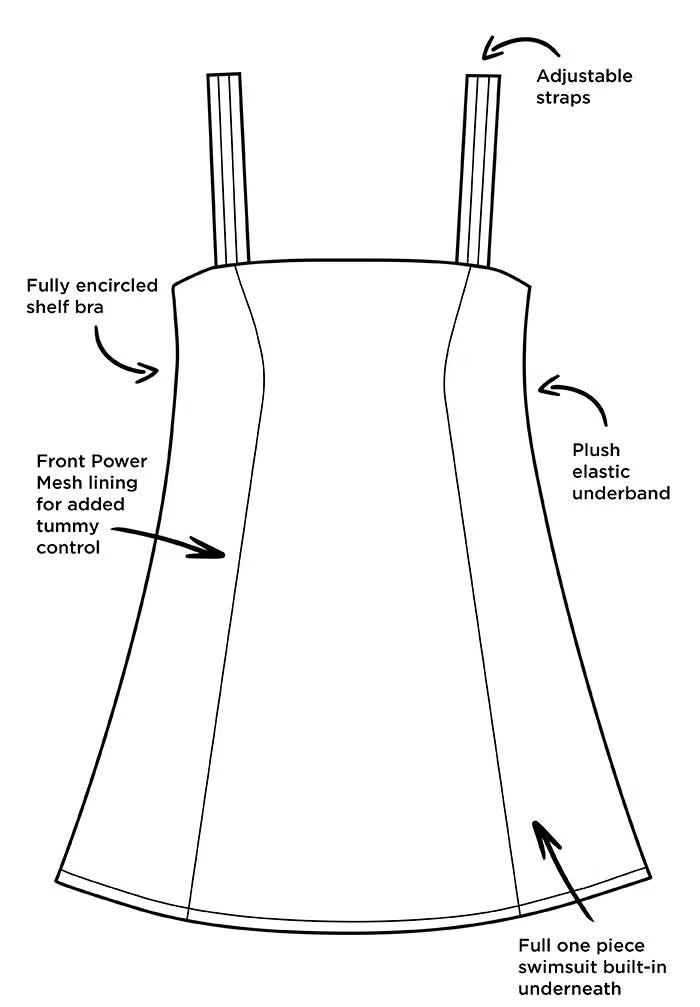 Princess Seam Swimdress 3 Princess Seam Swimdress