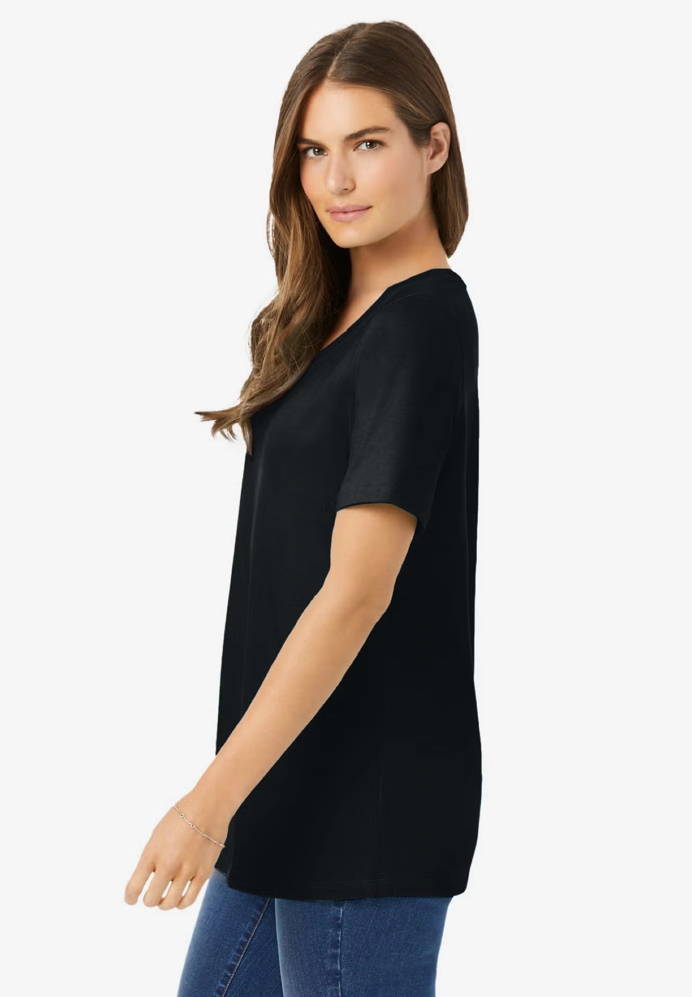 Perfect Short-Sleeve Scoopneck Tee