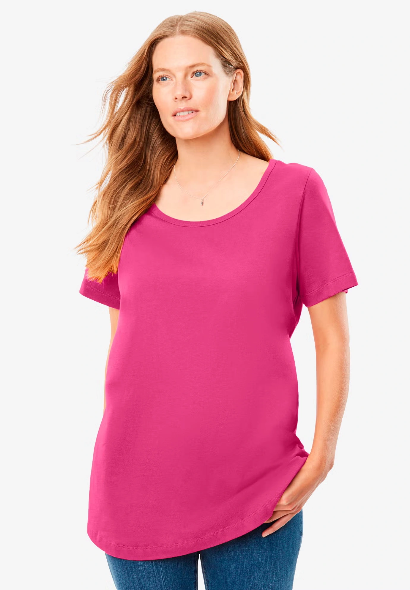 Perfect Short-Sleeve Scoopneck Tee