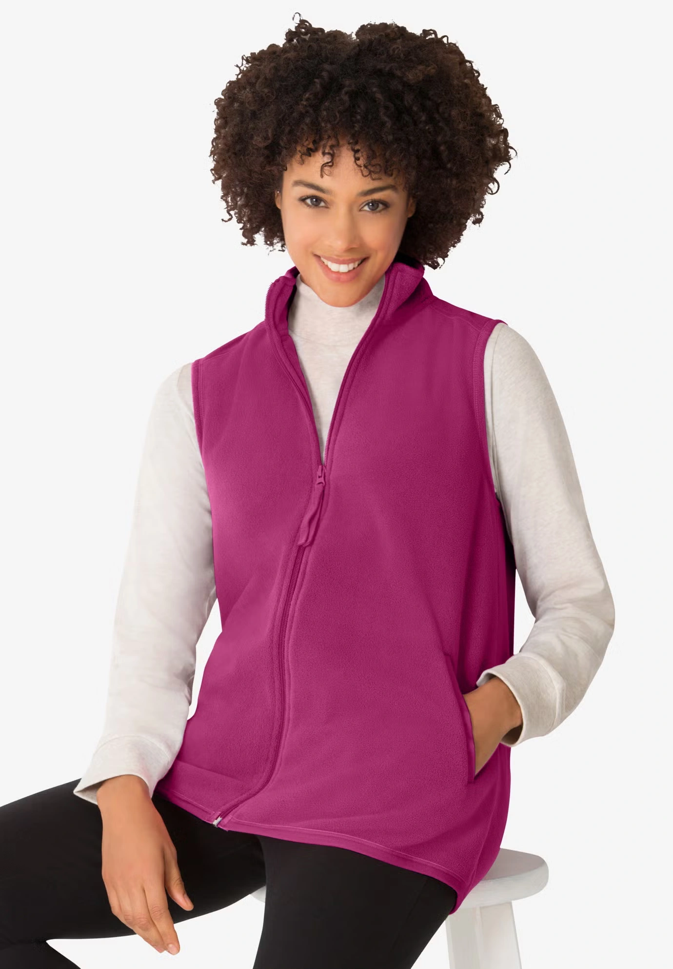 Zip-Front Microfleece Vest 7 Zip-Front Microfleece Vest