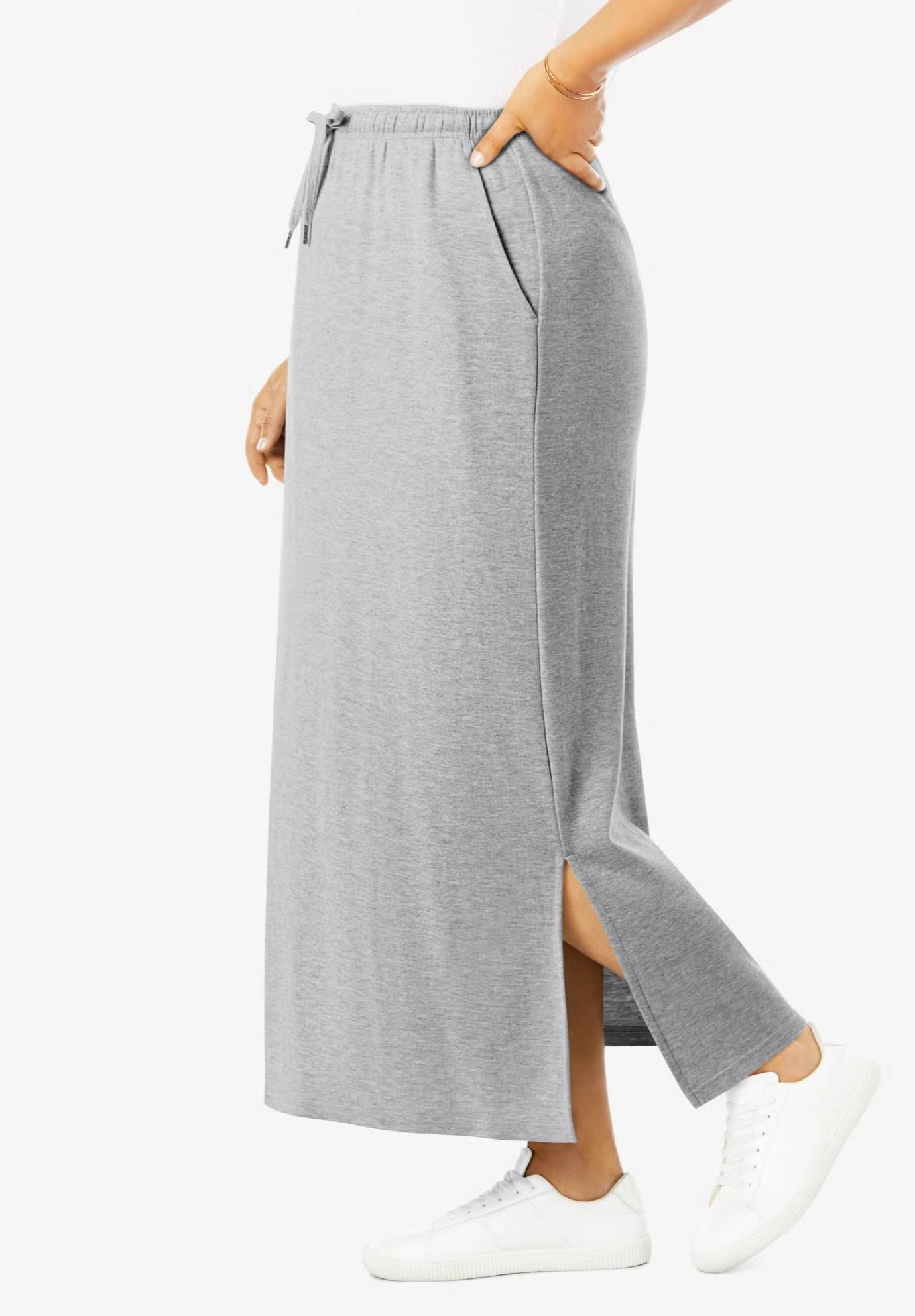 Sport Knit Side-Slit Skirt 3 Sport Knit Side-Slit Skirt