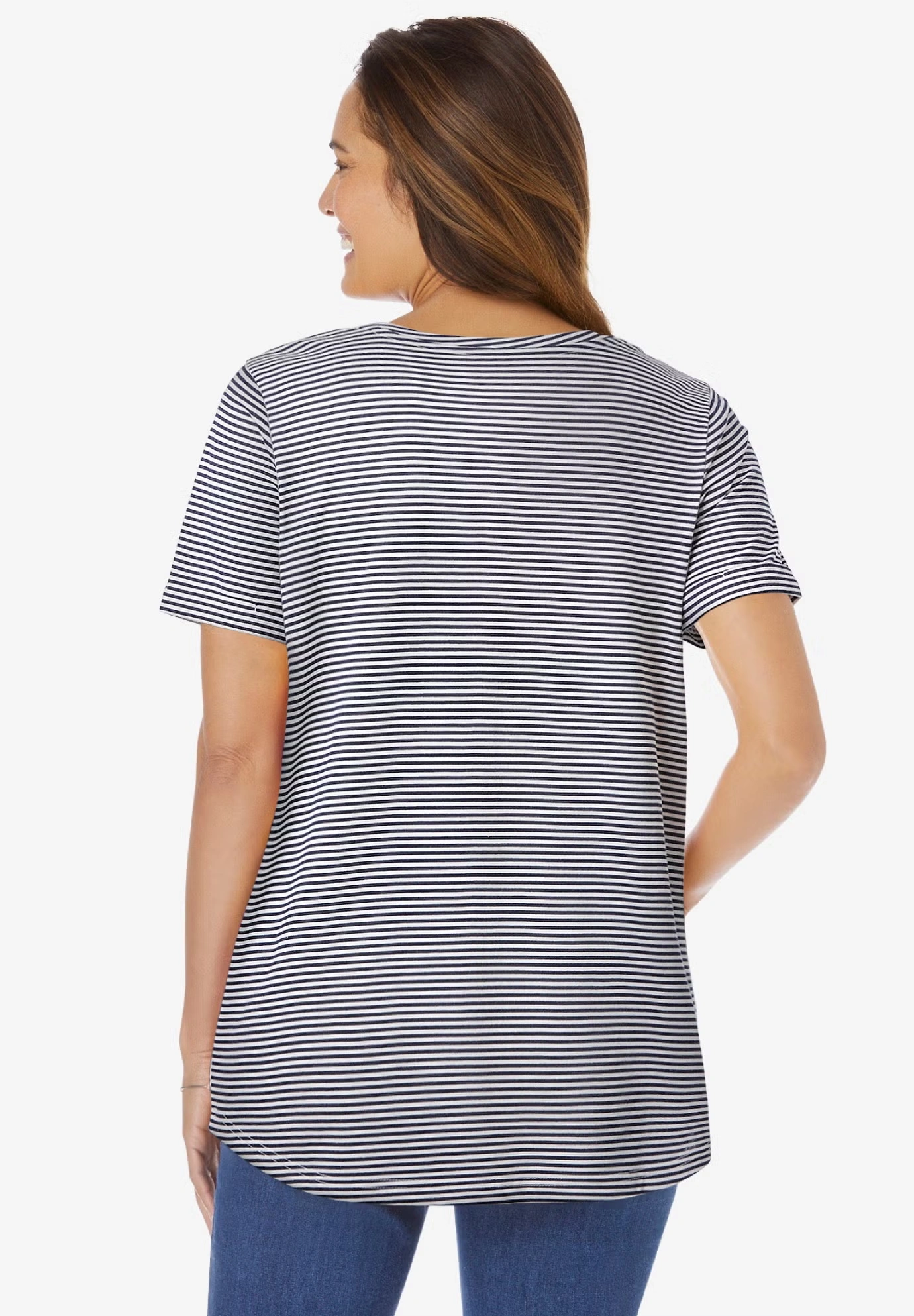 Notch-Neck Pocket Tee