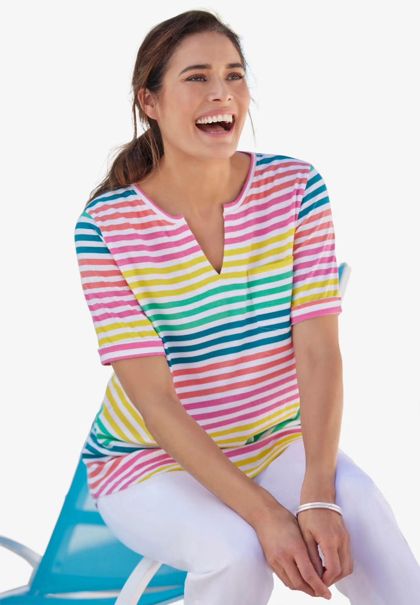 Notch-Neck Pocket Tee 7 Notch-Neck Pocket Tee