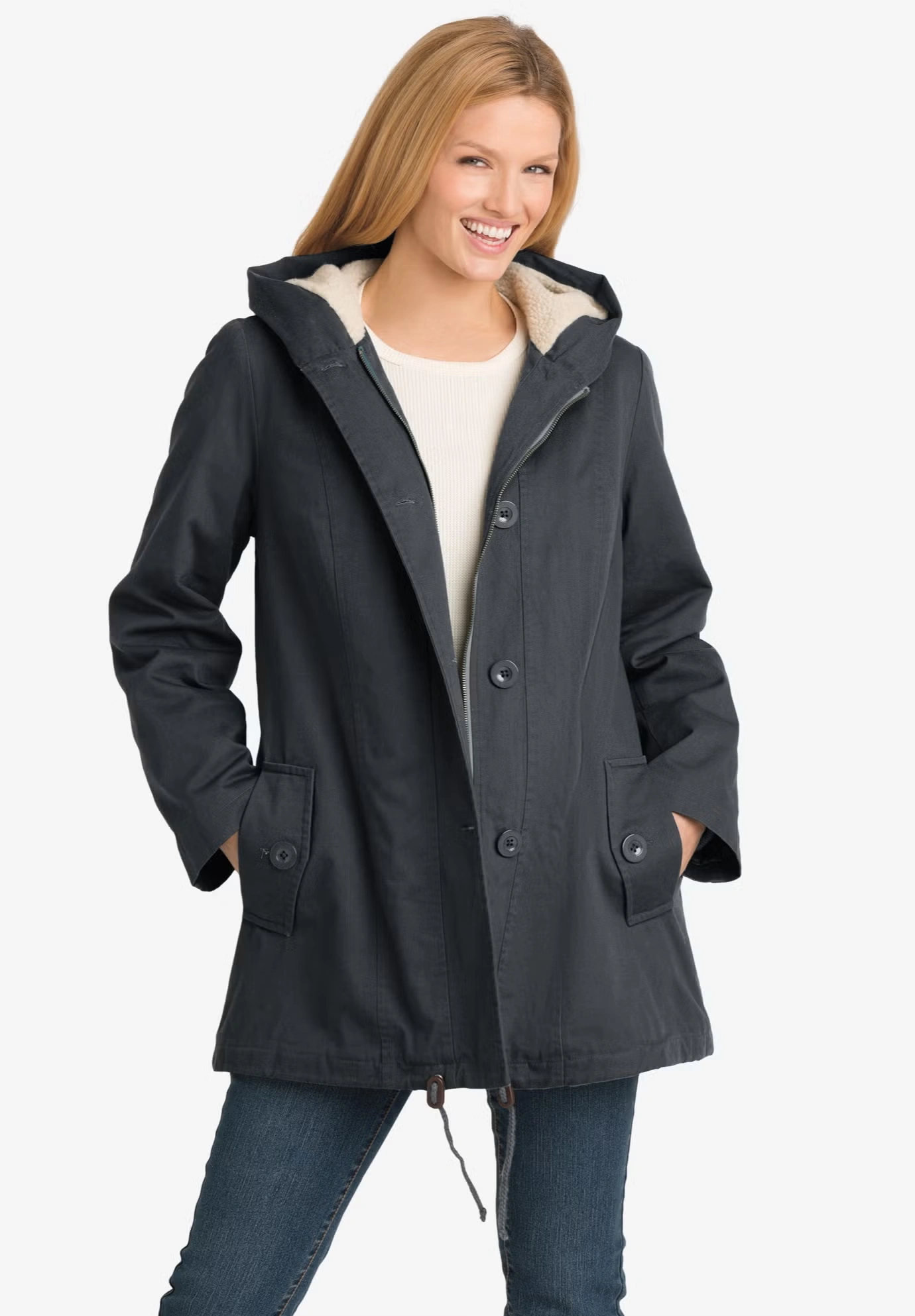 Sherpa-Lined Hooded Parka
