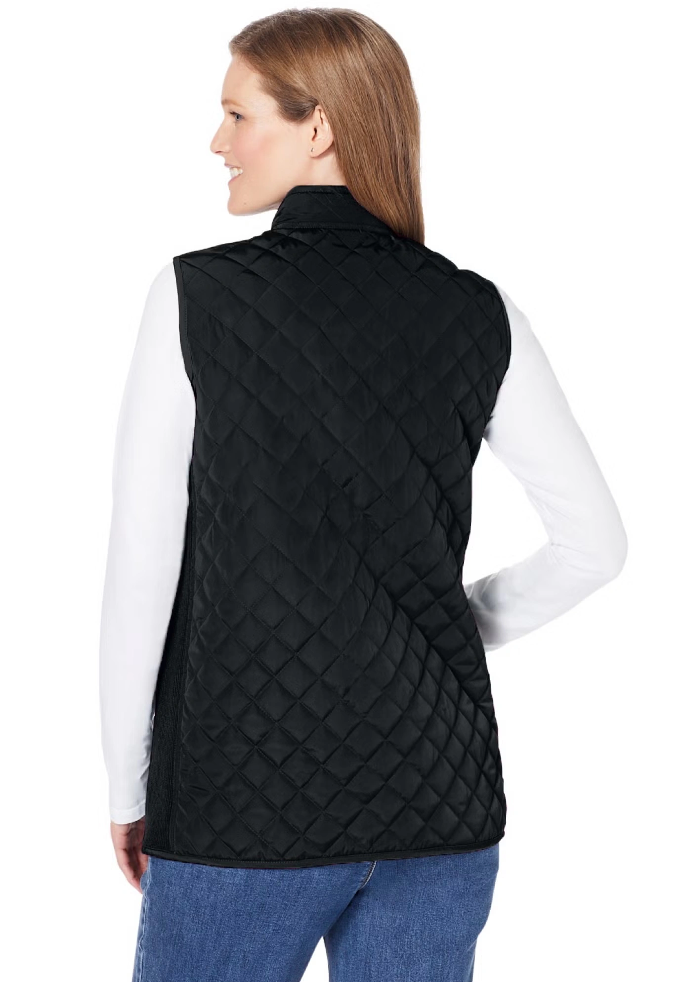 Zip-Front Quilted Vest