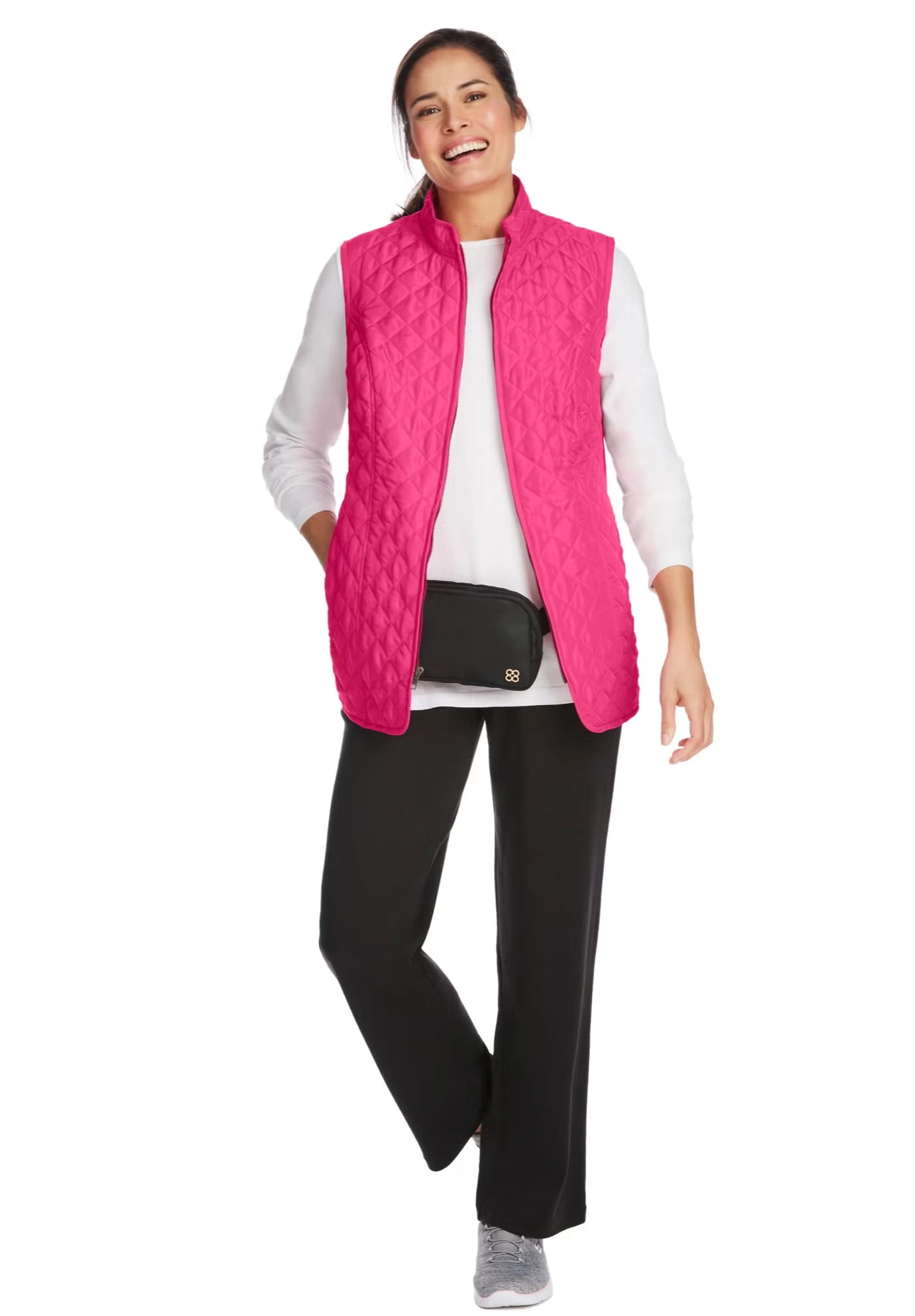 Zip-Front Quilted Vest