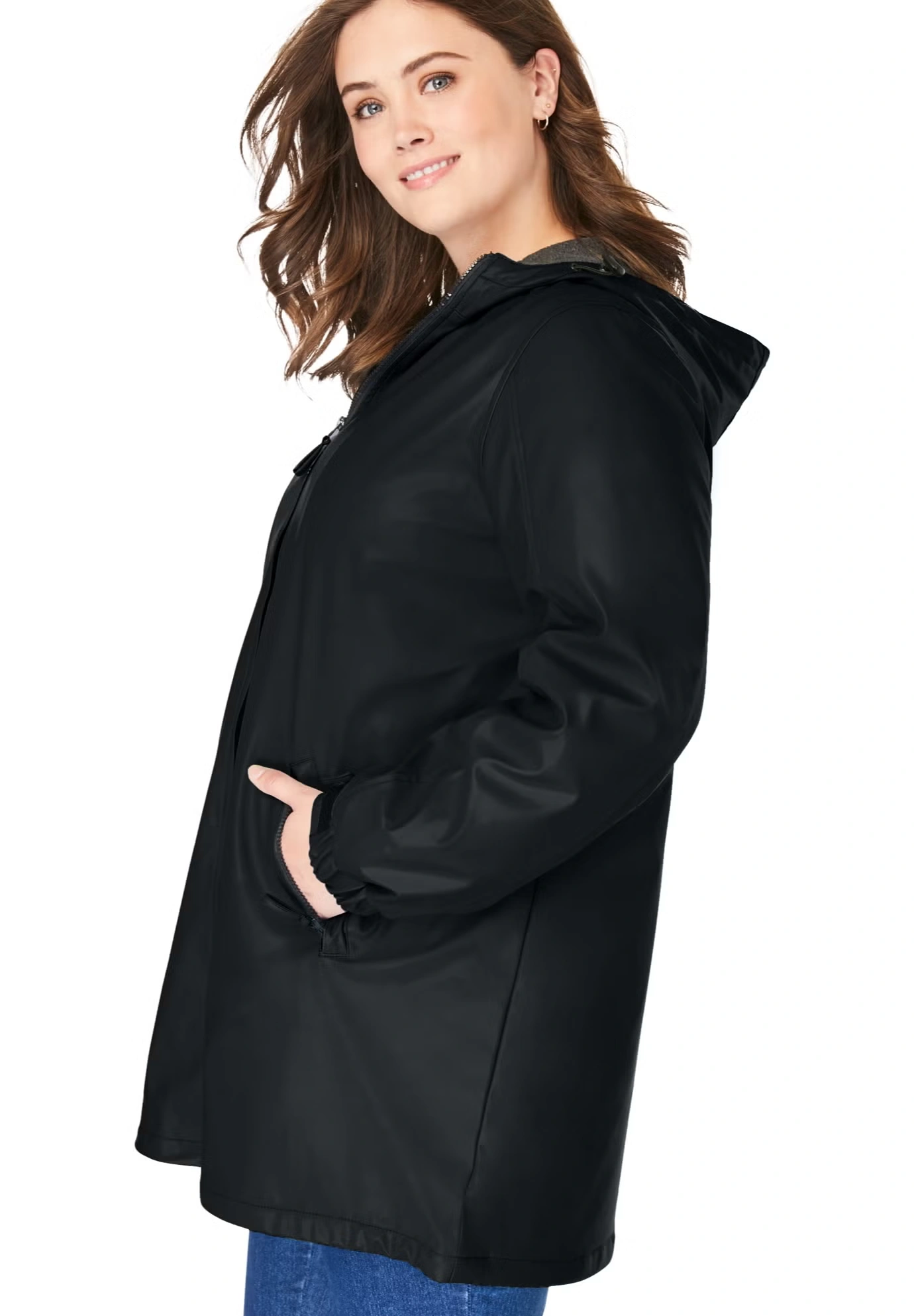 Hooded Slicker Raincoat 4 Hooded Slicker Raincoat