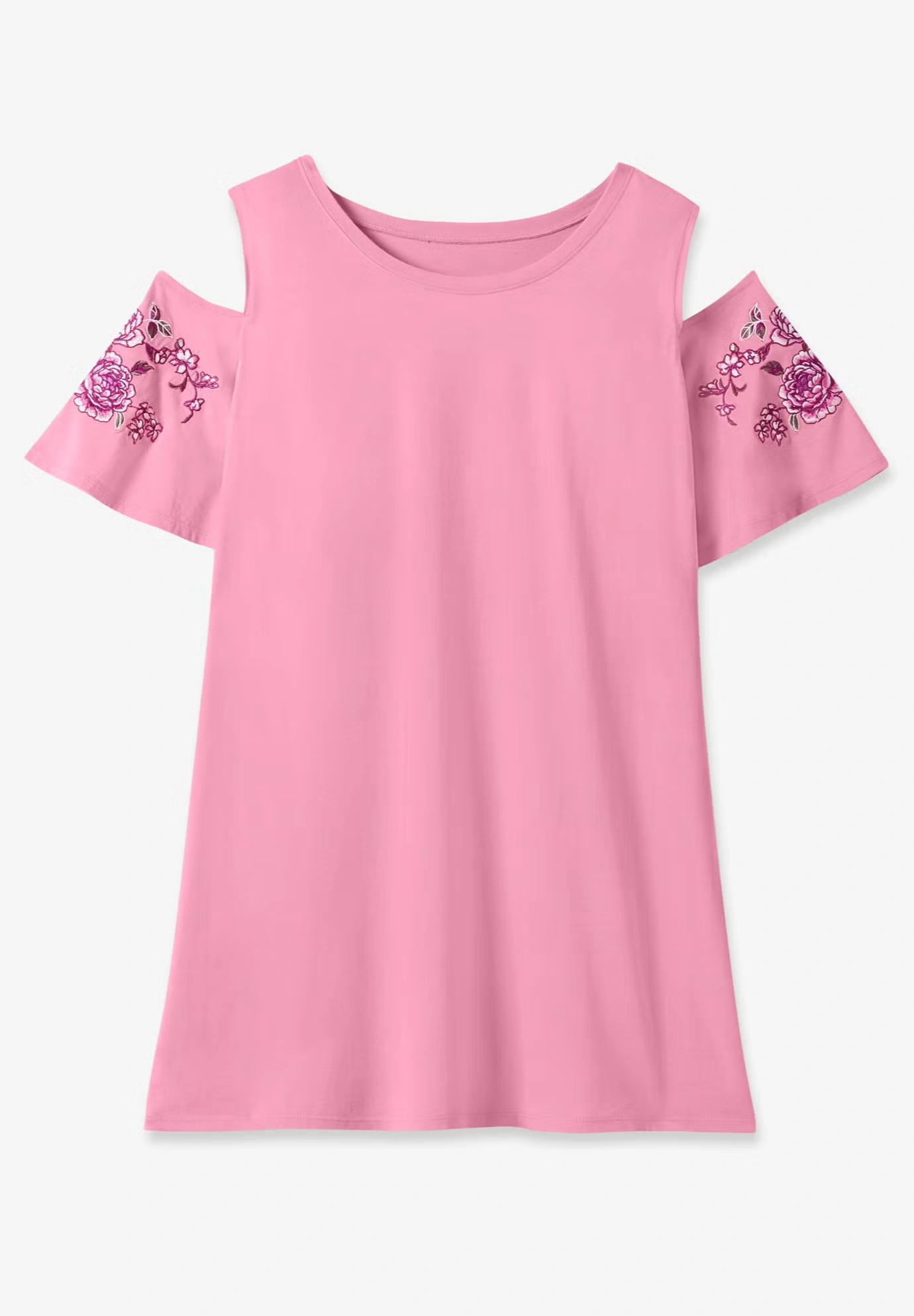 Short-Sleeve Cold-Shoulder Tee