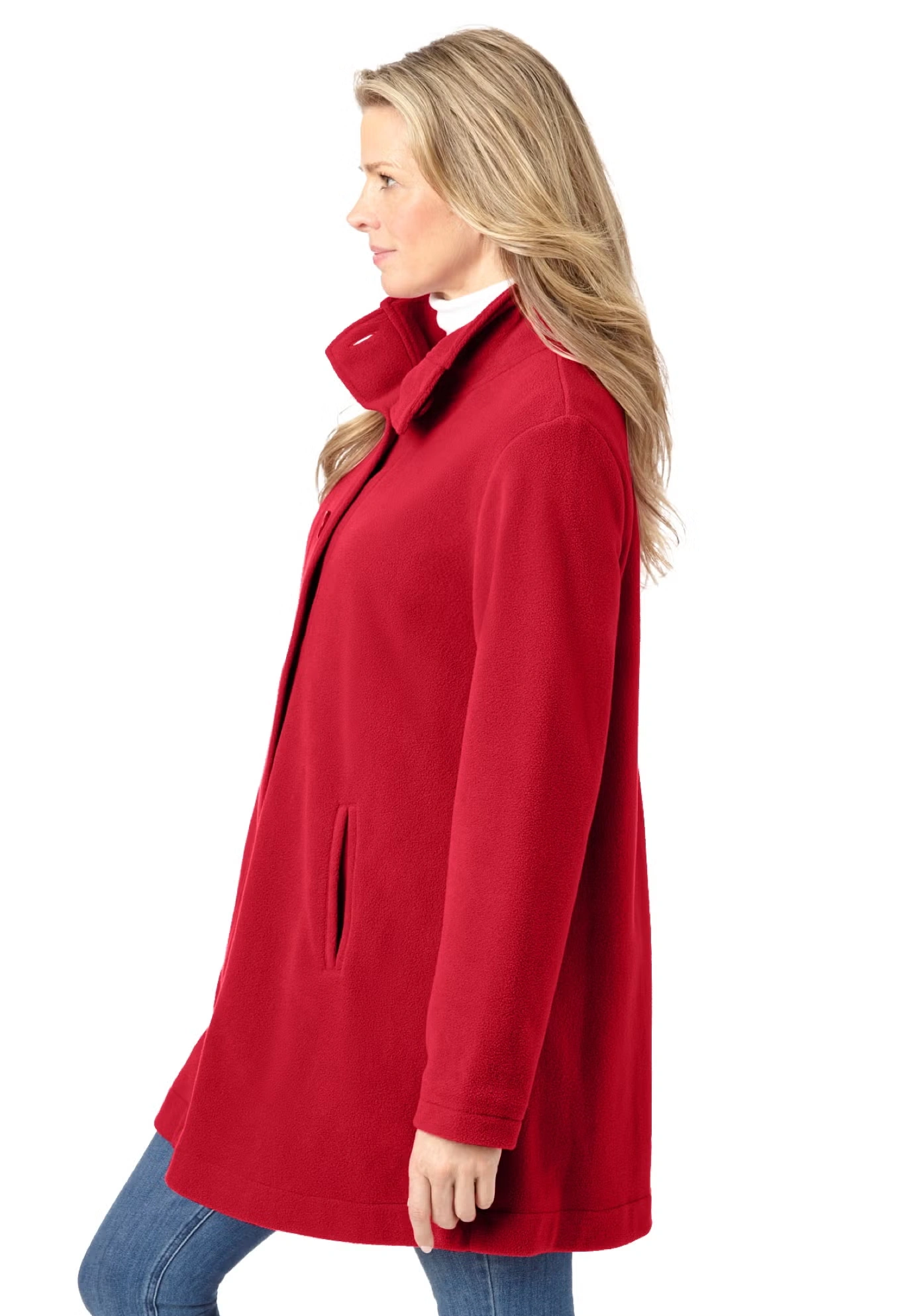Fleece Swing Funnel-Neck Coat 3 Fleece Swing Funnel-Neck Coat