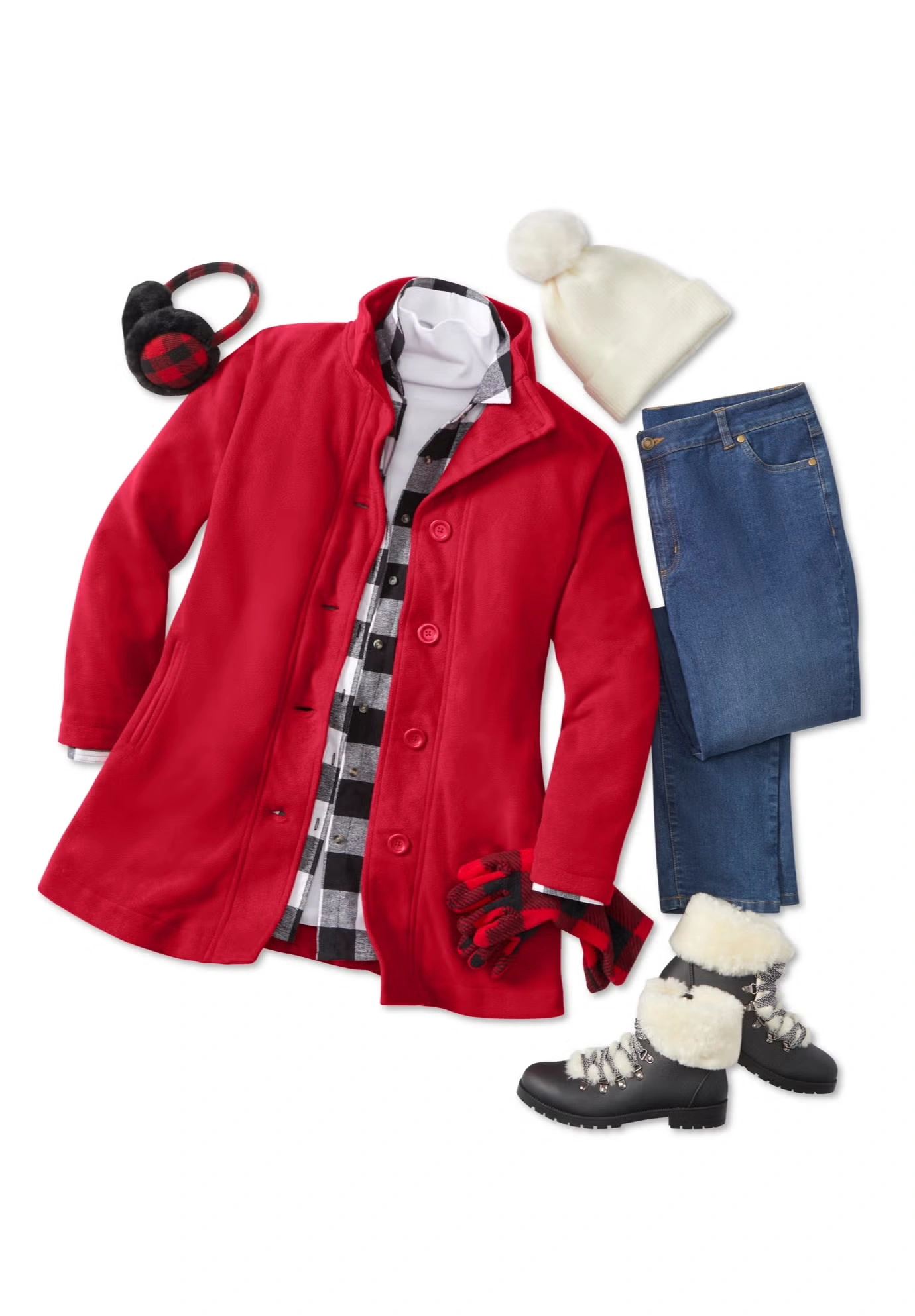 Fleece Swing Funnel-Neck Coat 4 Fleece Swing Funnel-Neck Coat