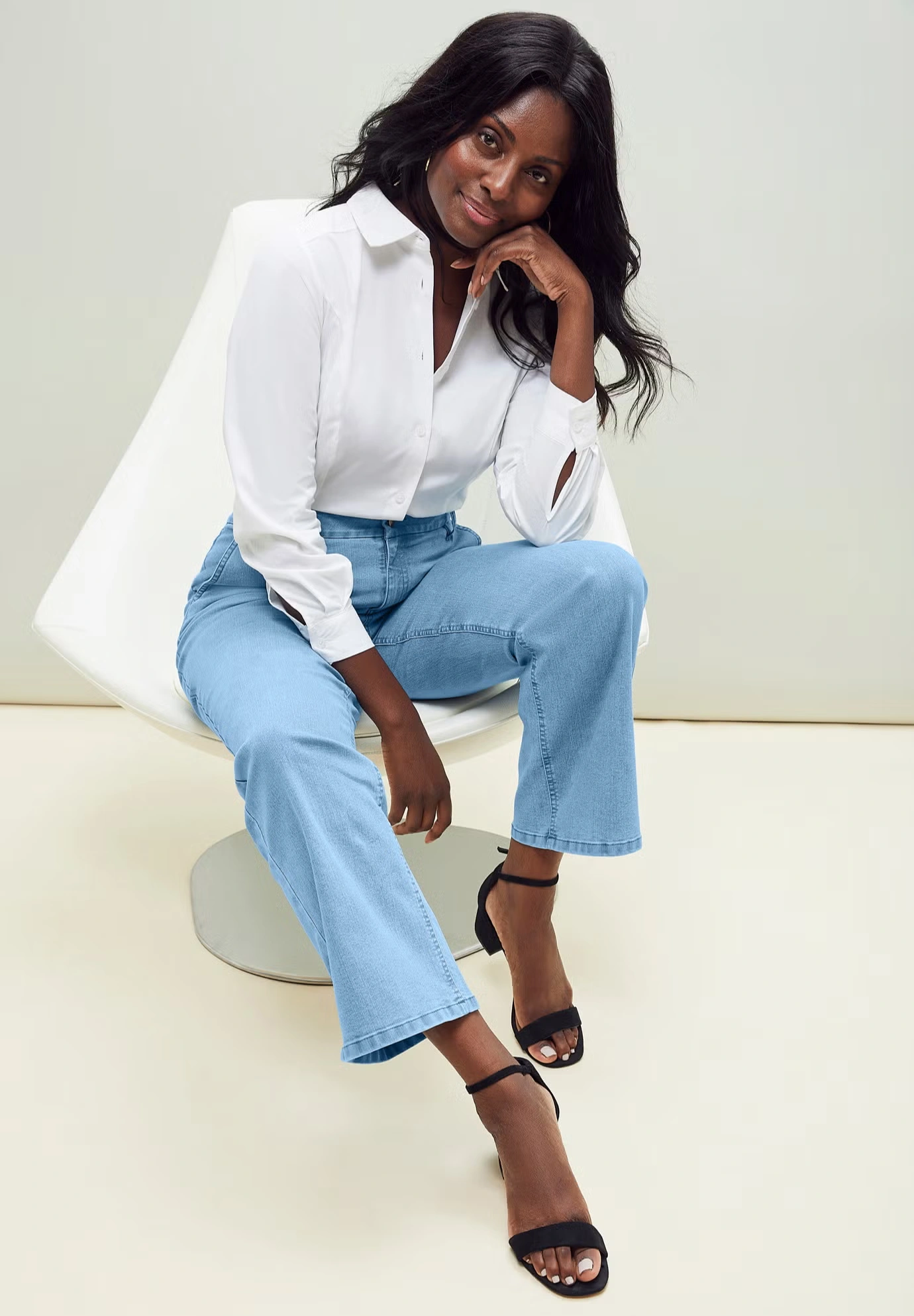 True Fit Stretch Denim Wide Leg Jean 4 True Fit Stretch Denim Wide Leg Jean