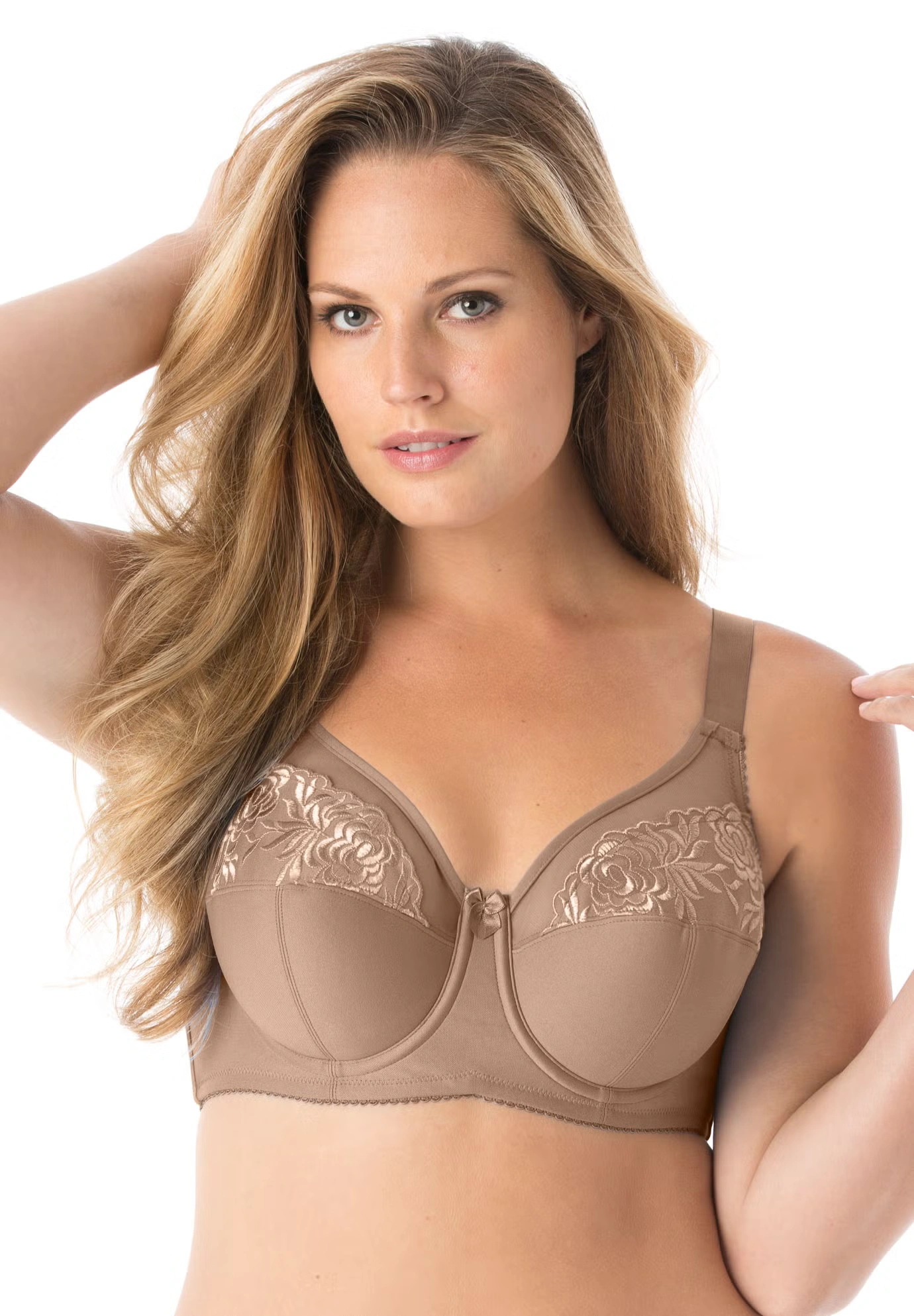 Elila® Embroidered Microfiber Underwire Bra 2401
