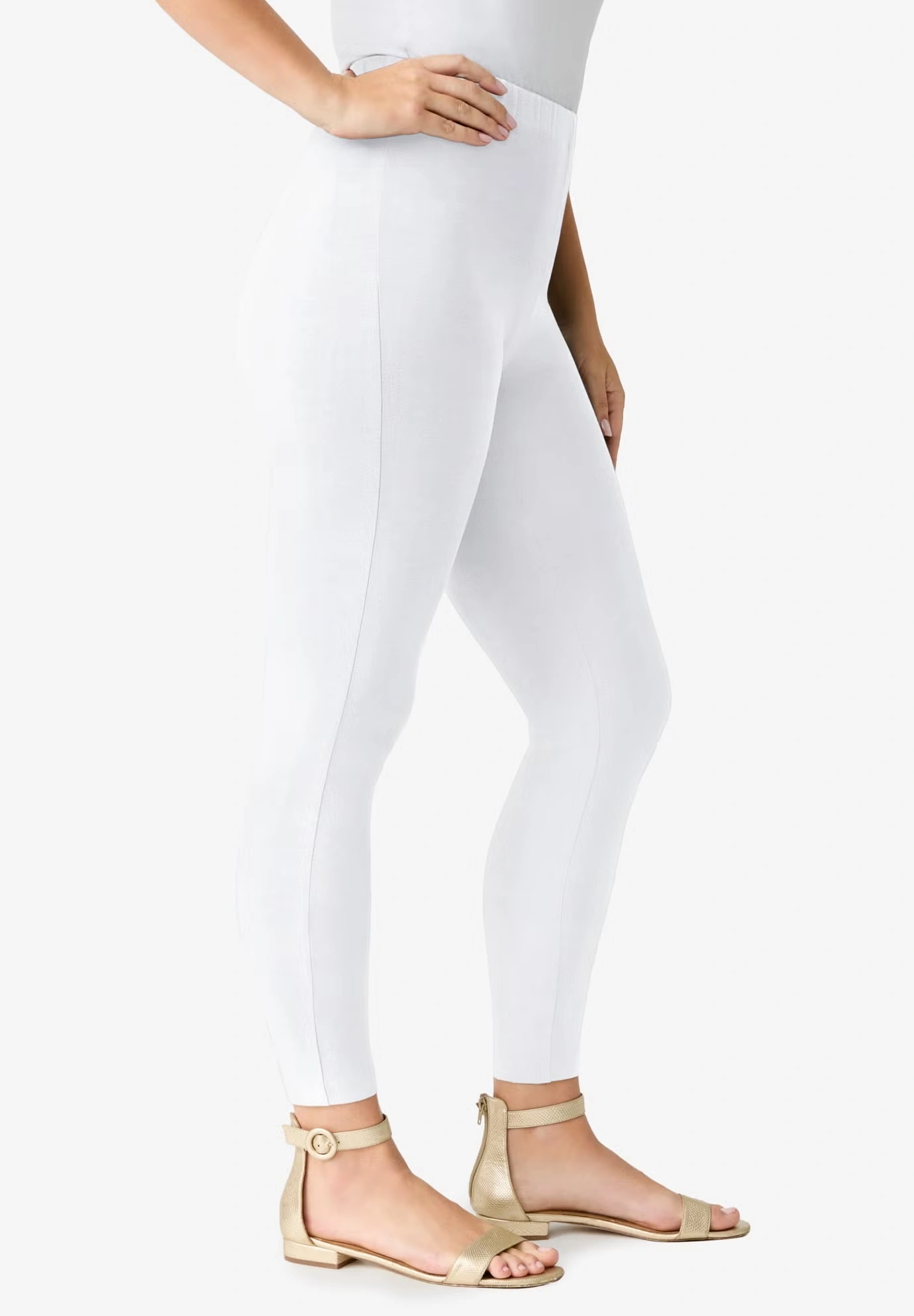 Plus Size Ankle Length Essential Stretch Legging 3 Plus Size Ankle Length Essential Stretch Legging