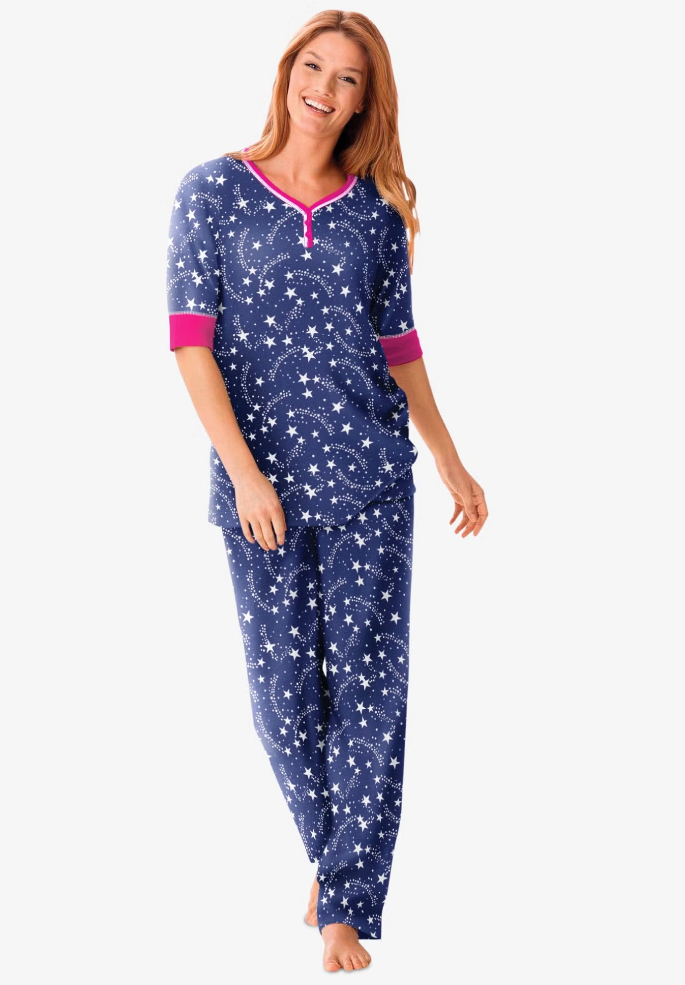 Printed Henley PJ Set