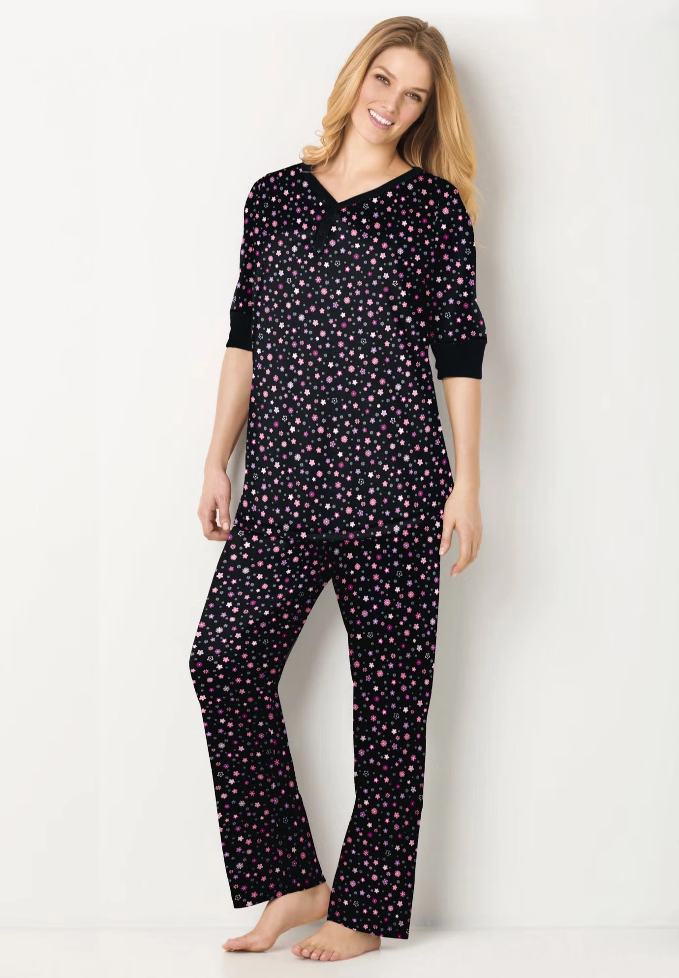 Printed Henley PJ Set
