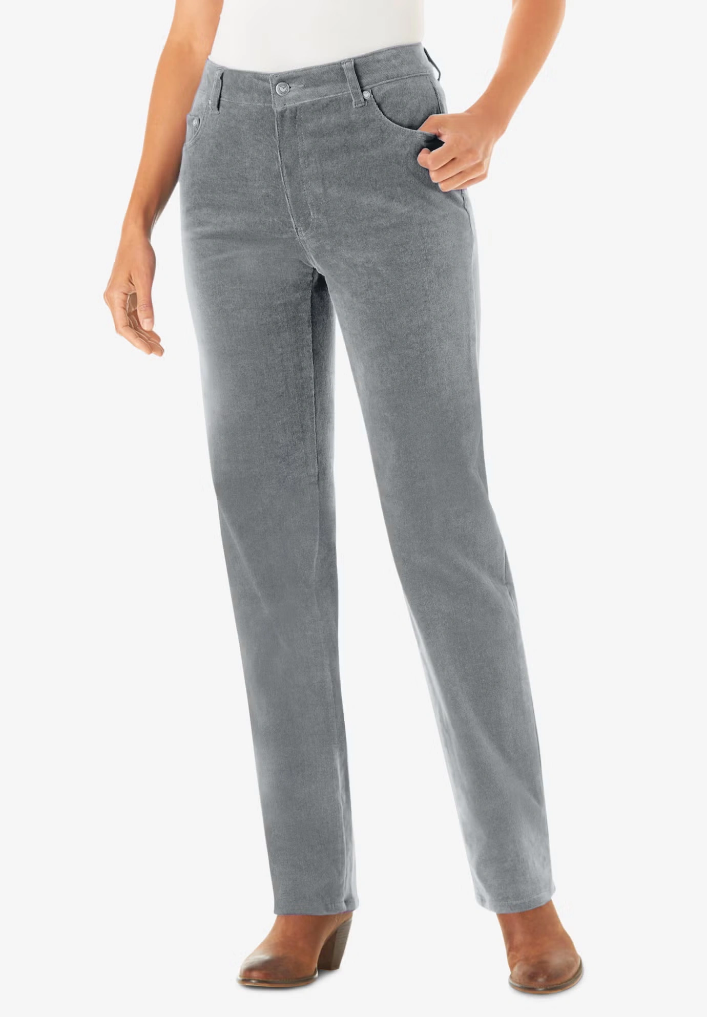 Corduroy Straight Leg Stretch Pant