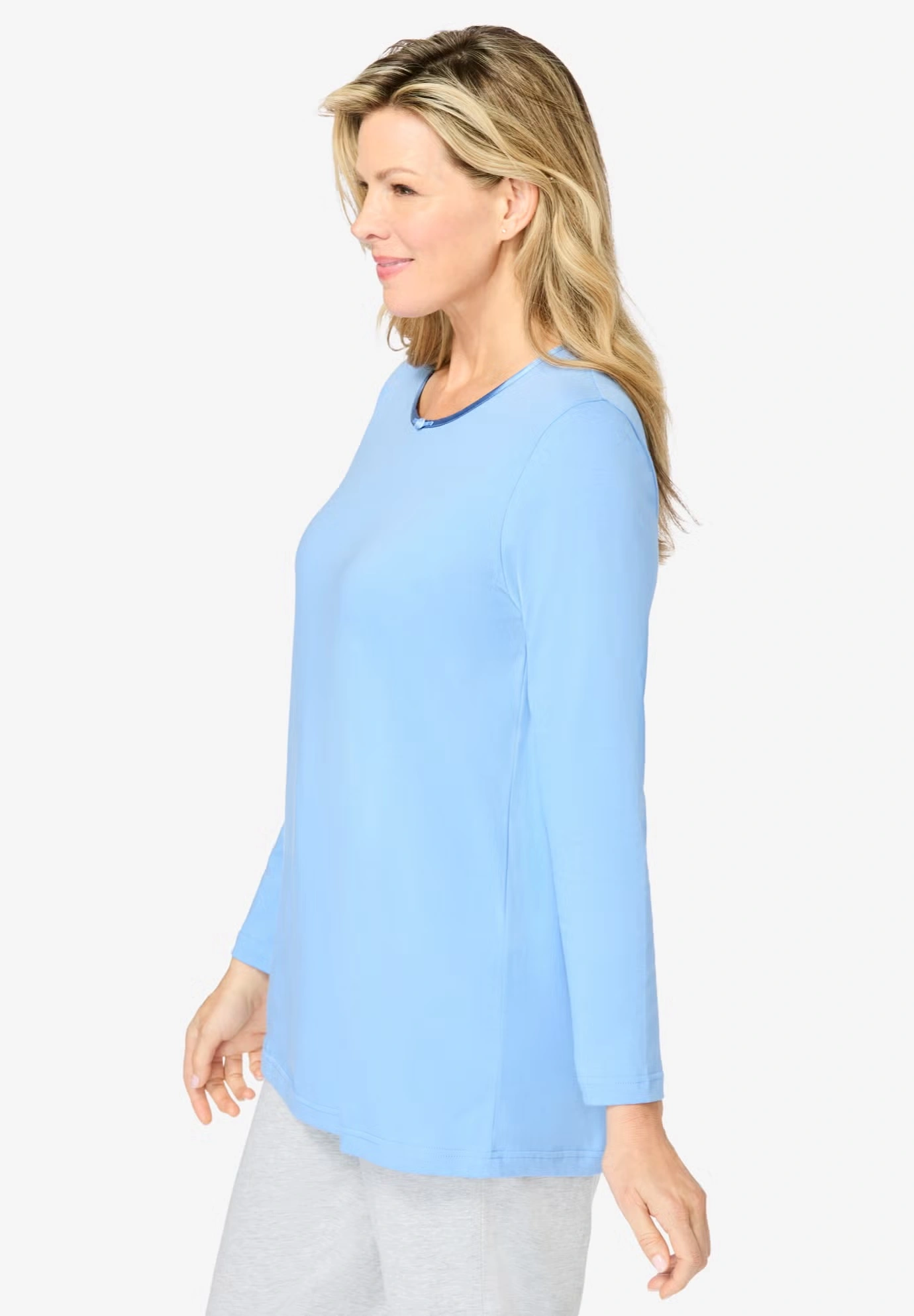 Satin Trim Sleep Tee 3 Satin Trim Sleep Tee