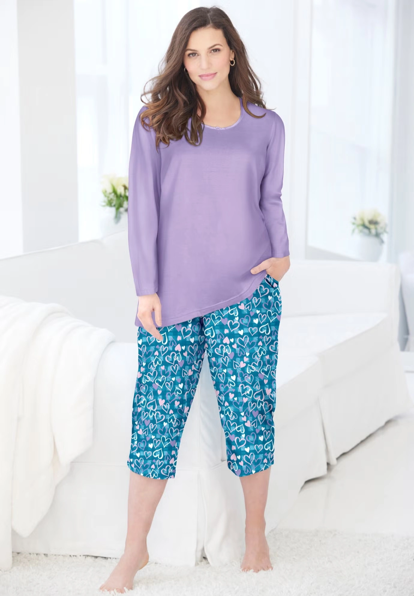 Satin Trim Sleep Tee 4 Satin Trim Sleep Tee