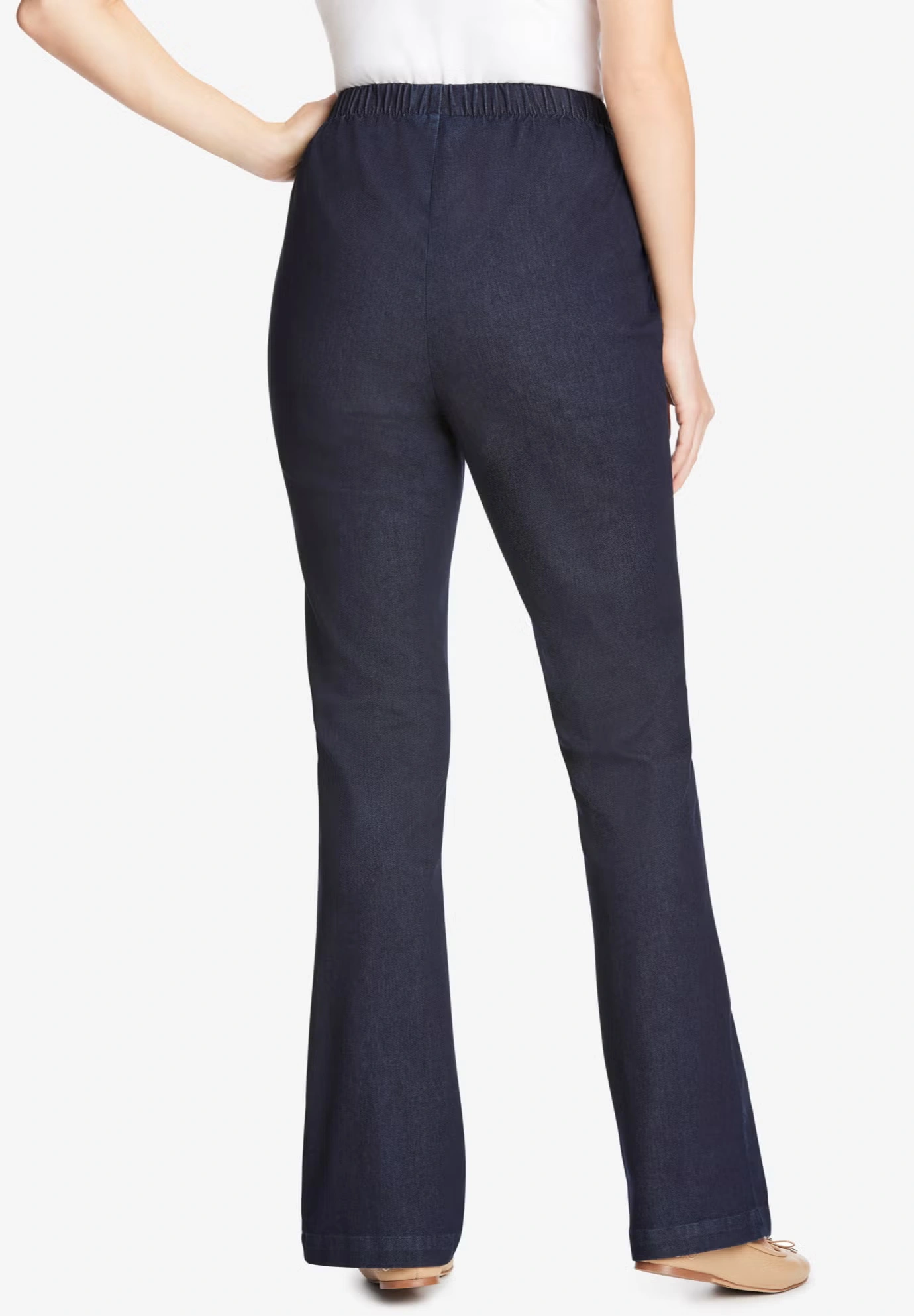 Fineline Stretch Denim Pull-On Bootcut Jeans