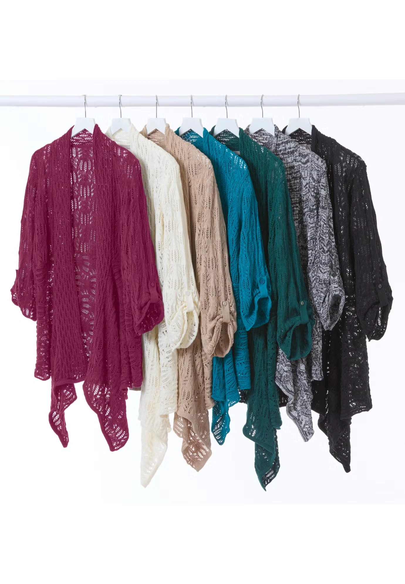 Open Front Pointelle Cardigan 6 Open Front Pointelle Cardigan