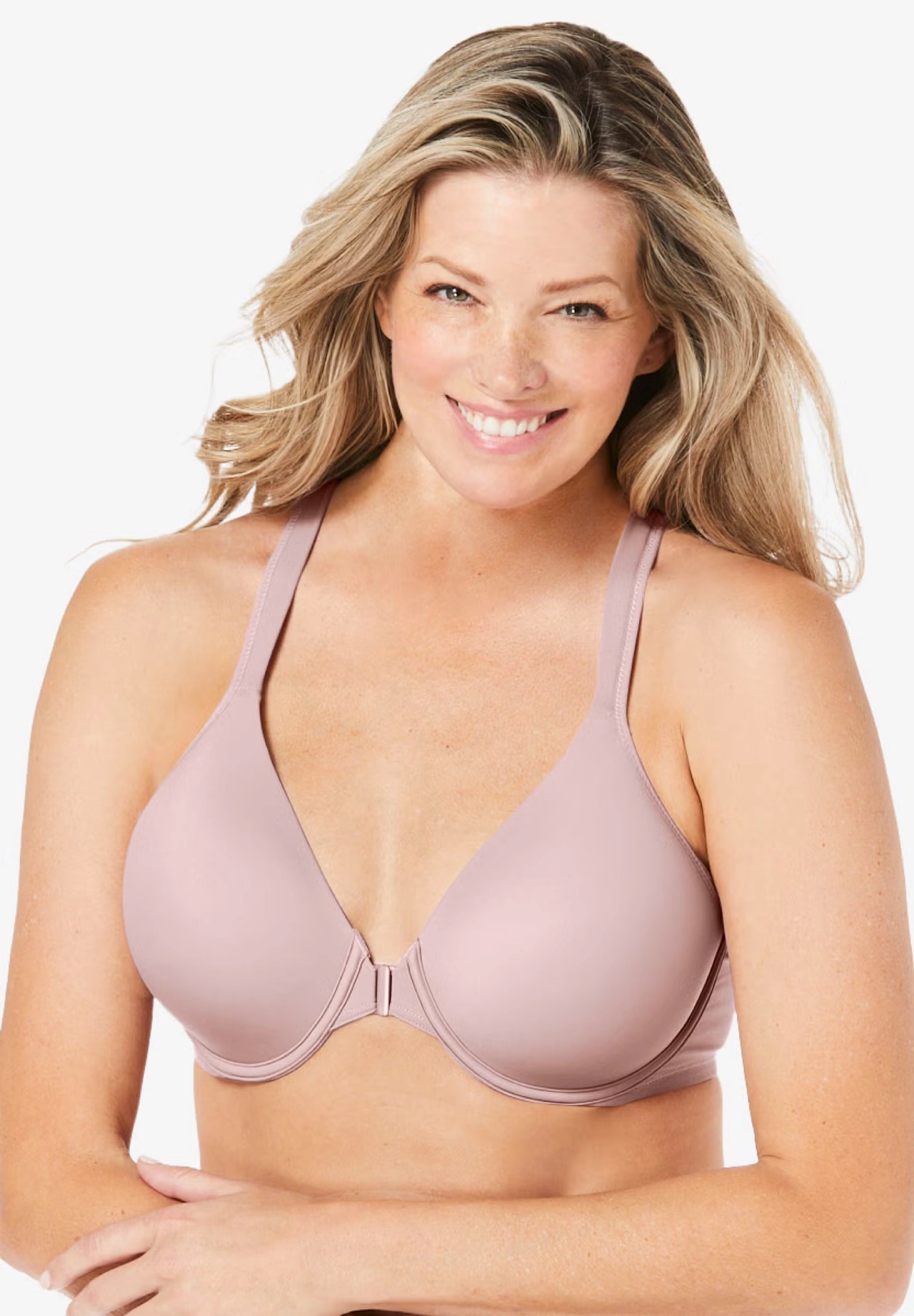 Brigitte Racerback Front-Close Seamless Underwire Bra