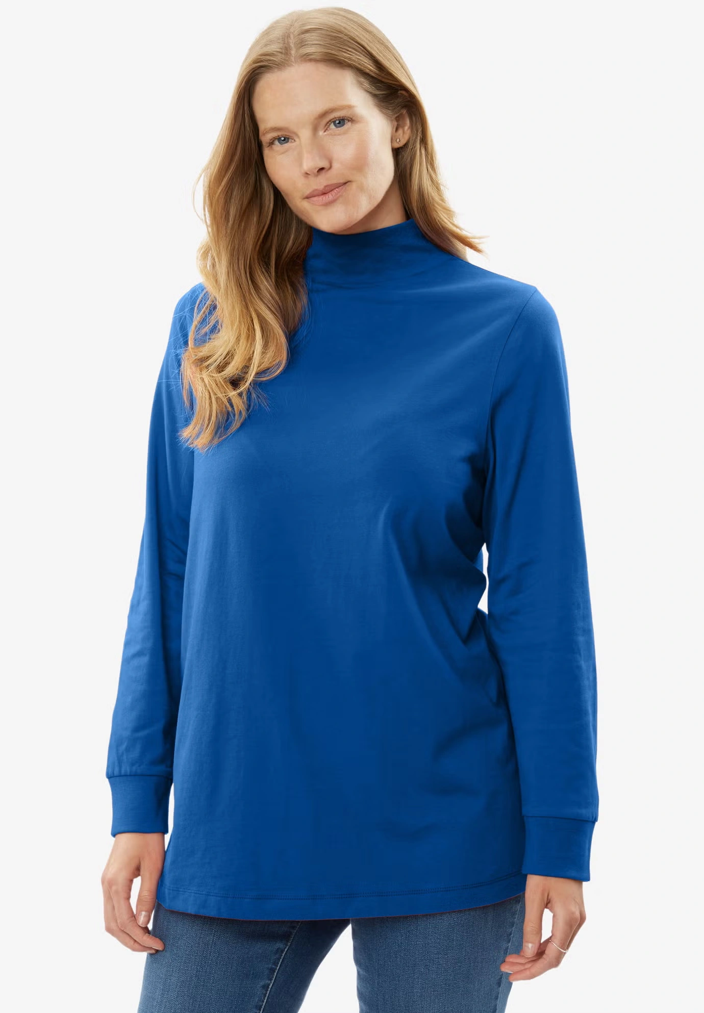 Perfect Long-Sleeve Mockneck Tee