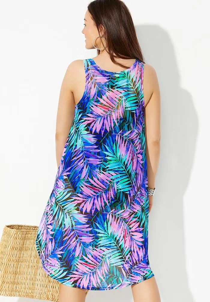 Quincy Mesh High Low Cover Up Tunic