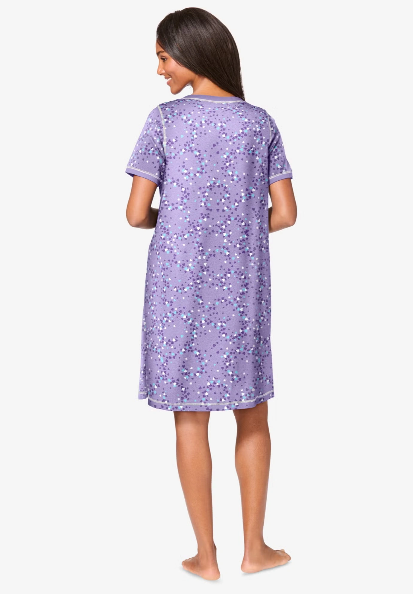 Short Henley Sleepshirt