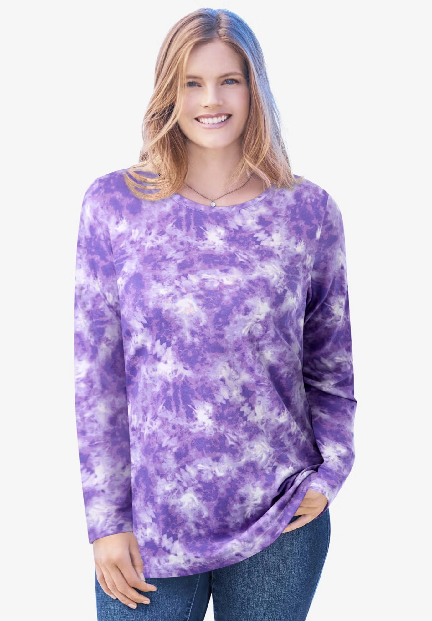 Perfect Long-Sleeve Crewneck Tee
