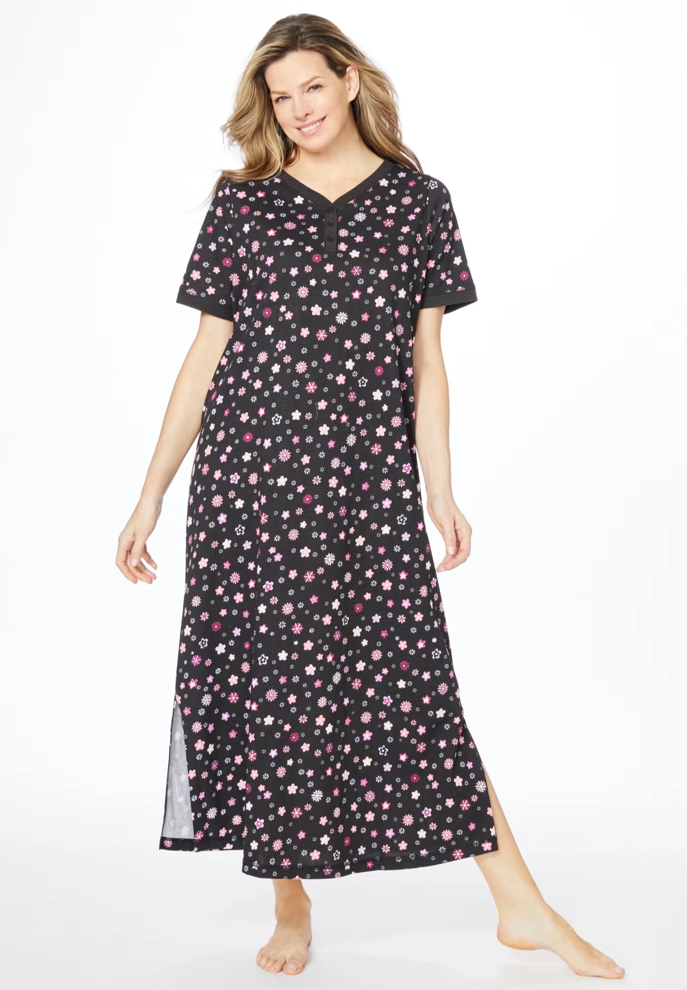 Long Henley Sleepshirt 6 Long Henley Sleepshirt